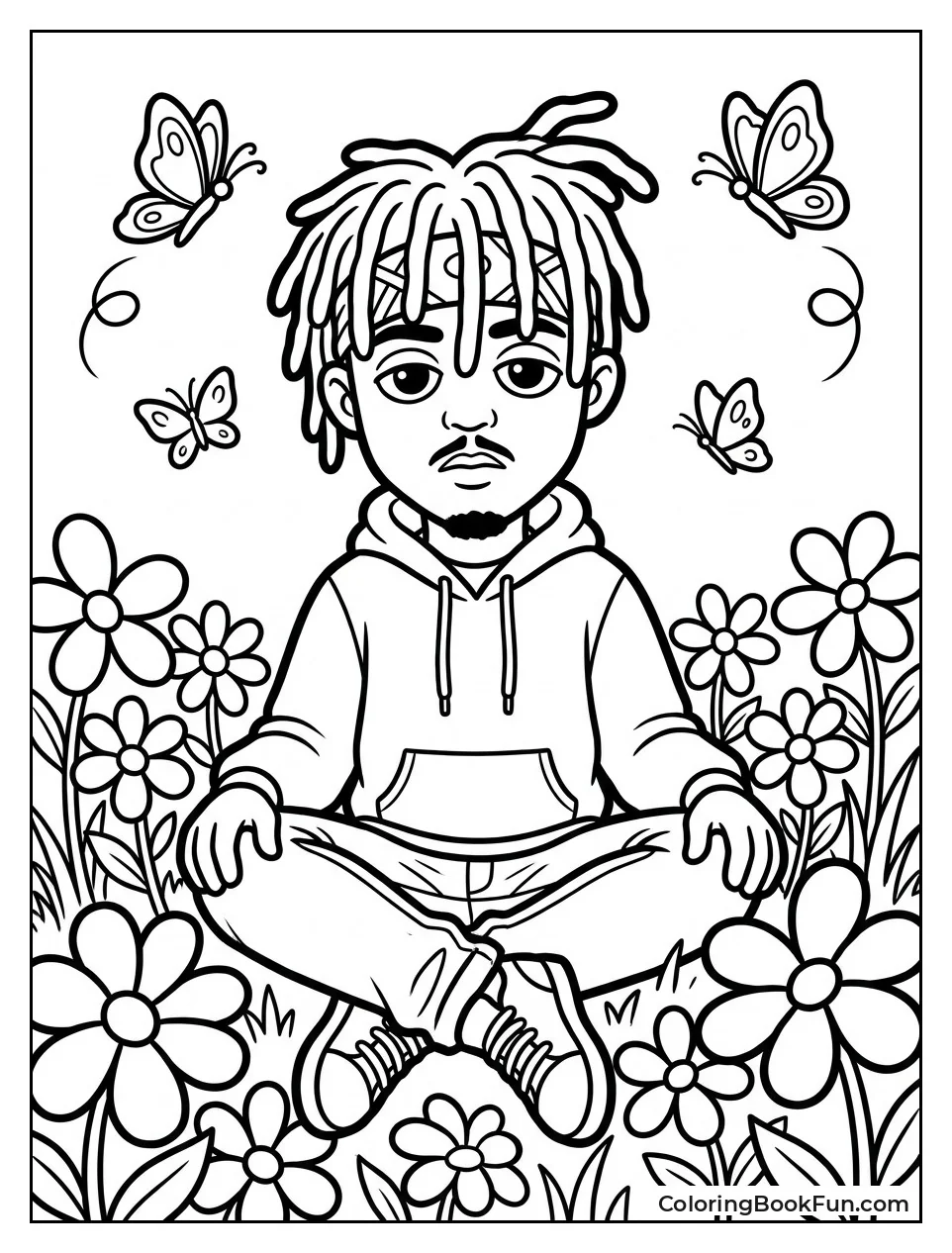 Juice WRLD in Spring Flowers
