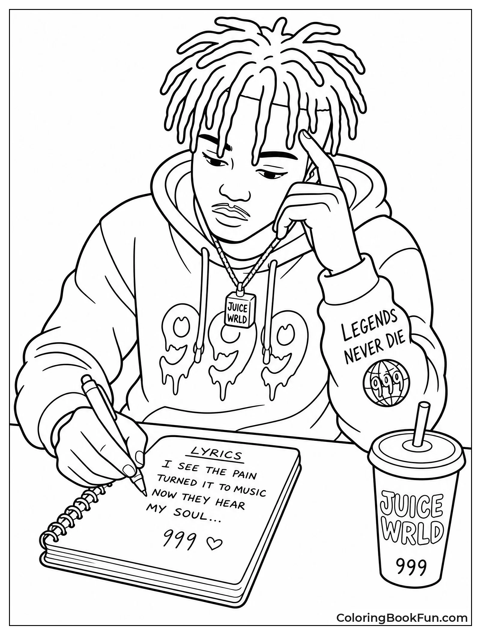 Juice WRLD Writing Song Lyrics