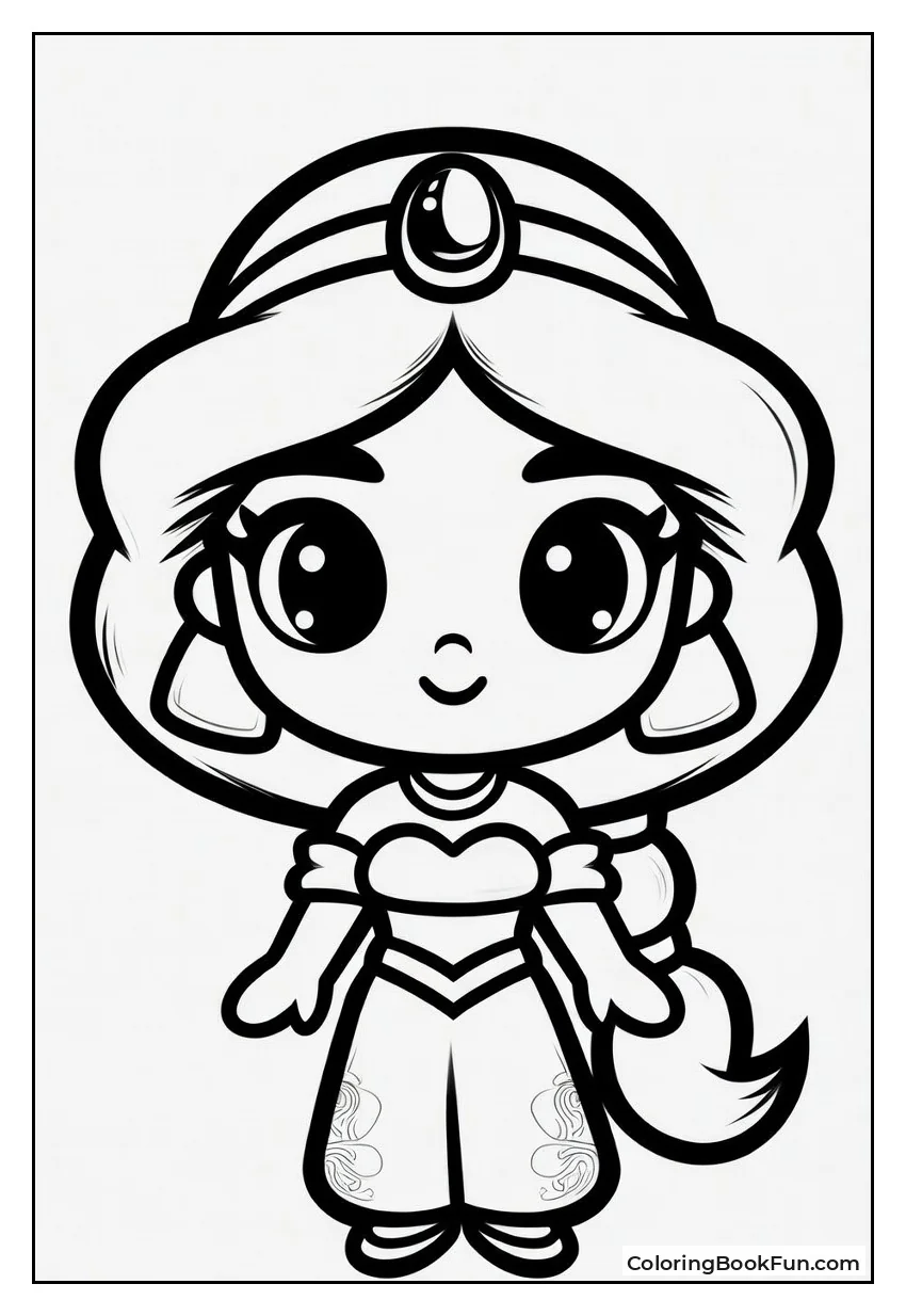 Cute Kawaii Jasmine Face