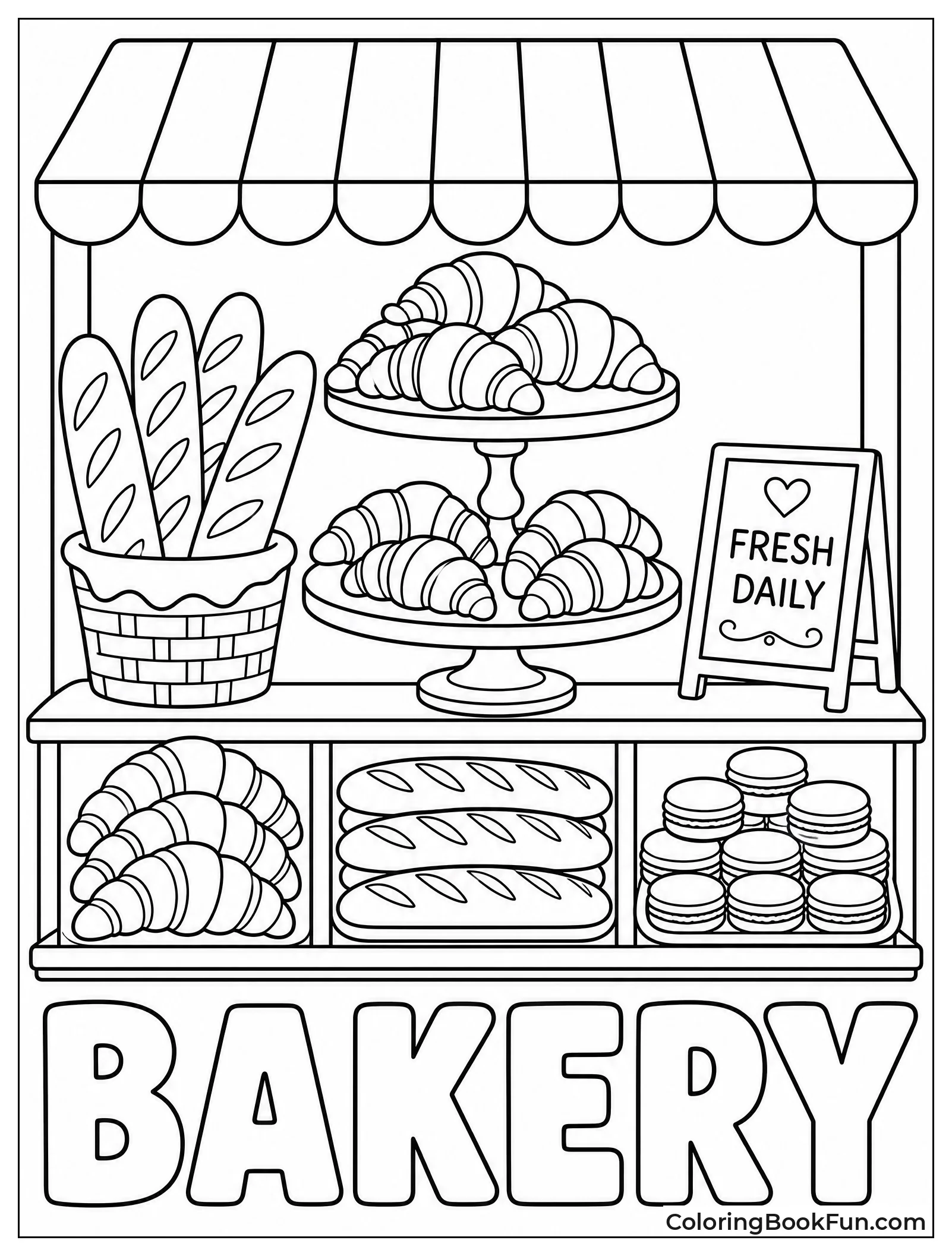 Bakery Window with Pastries
