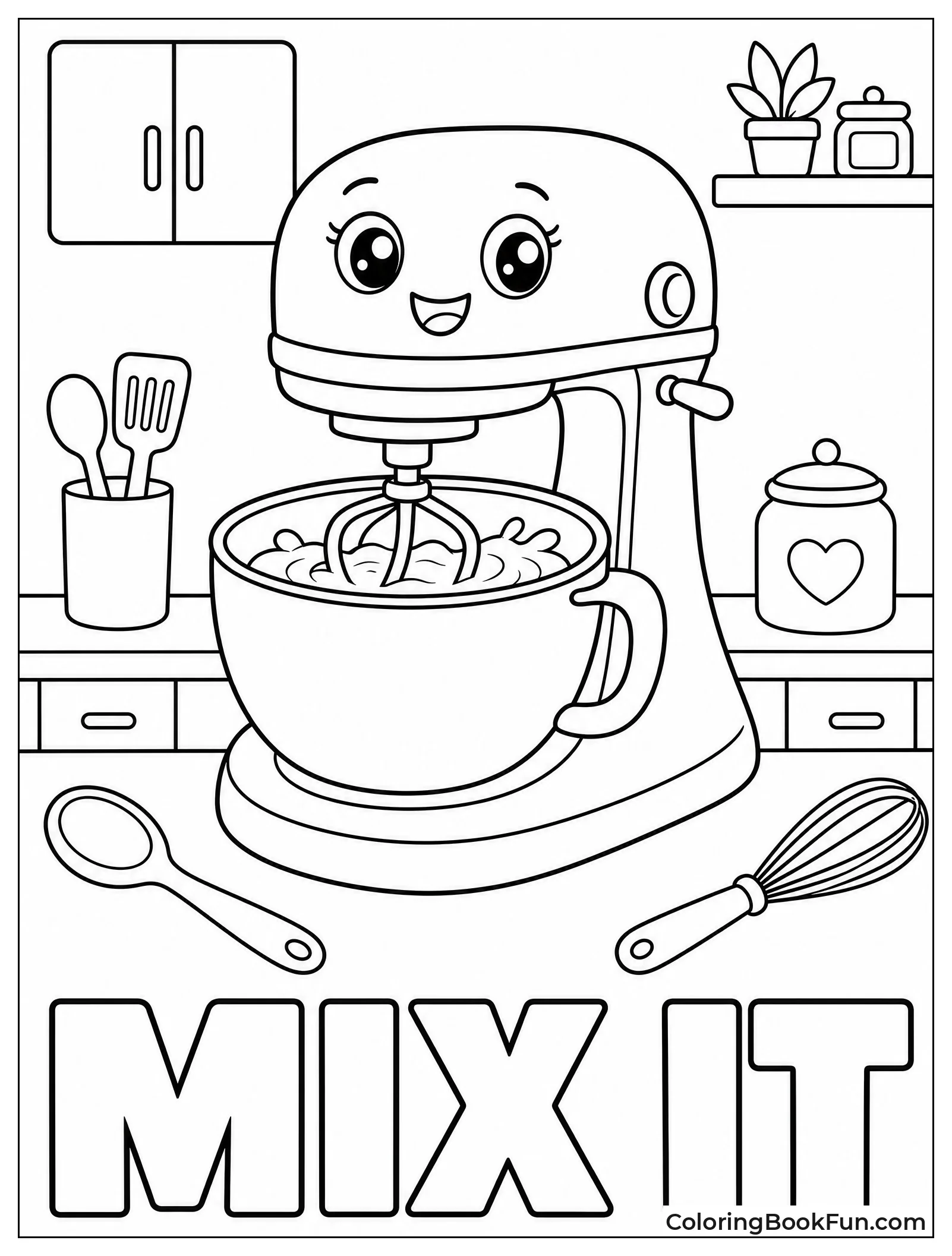Happy Stand Mixer with Batter