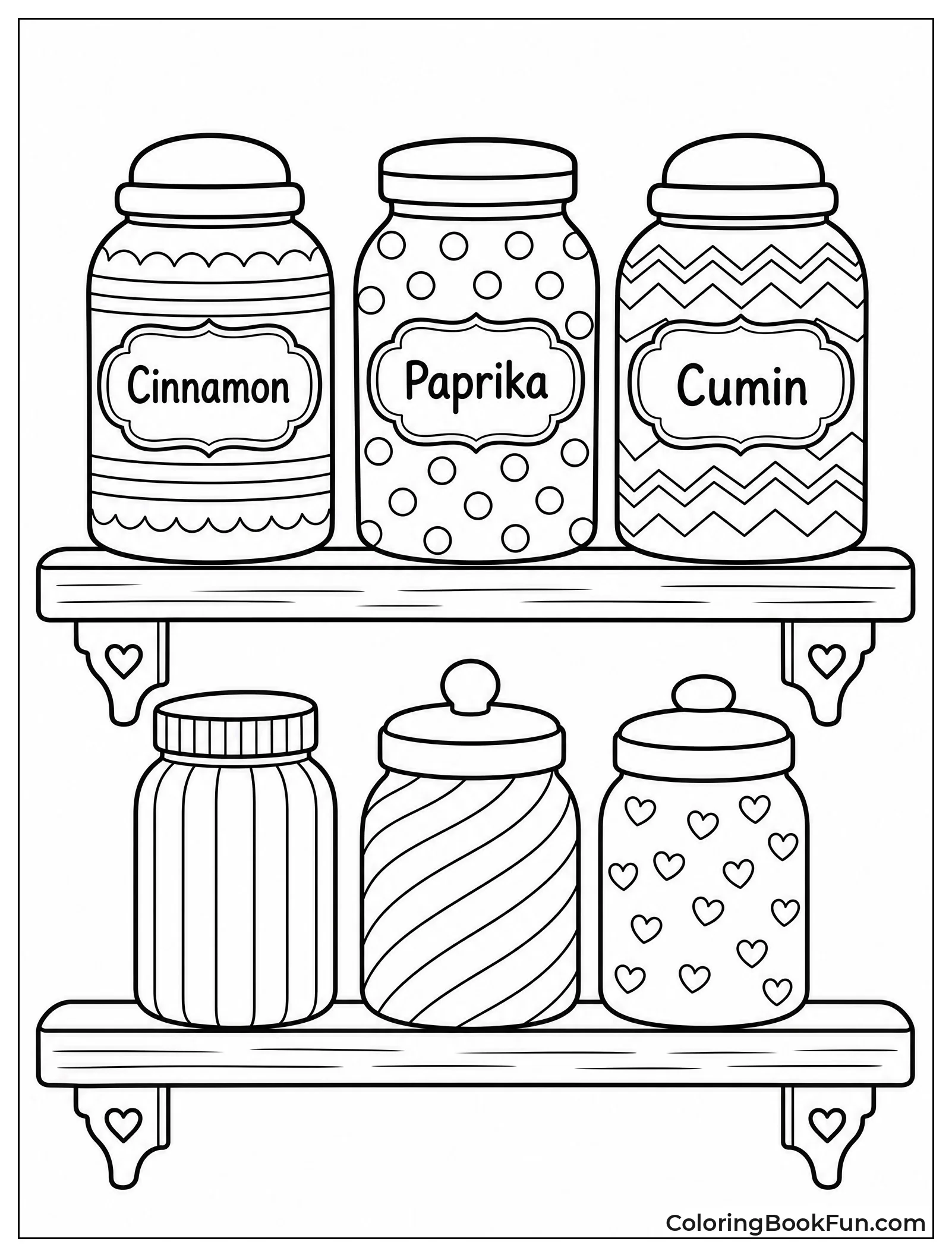 Jars of World Spices