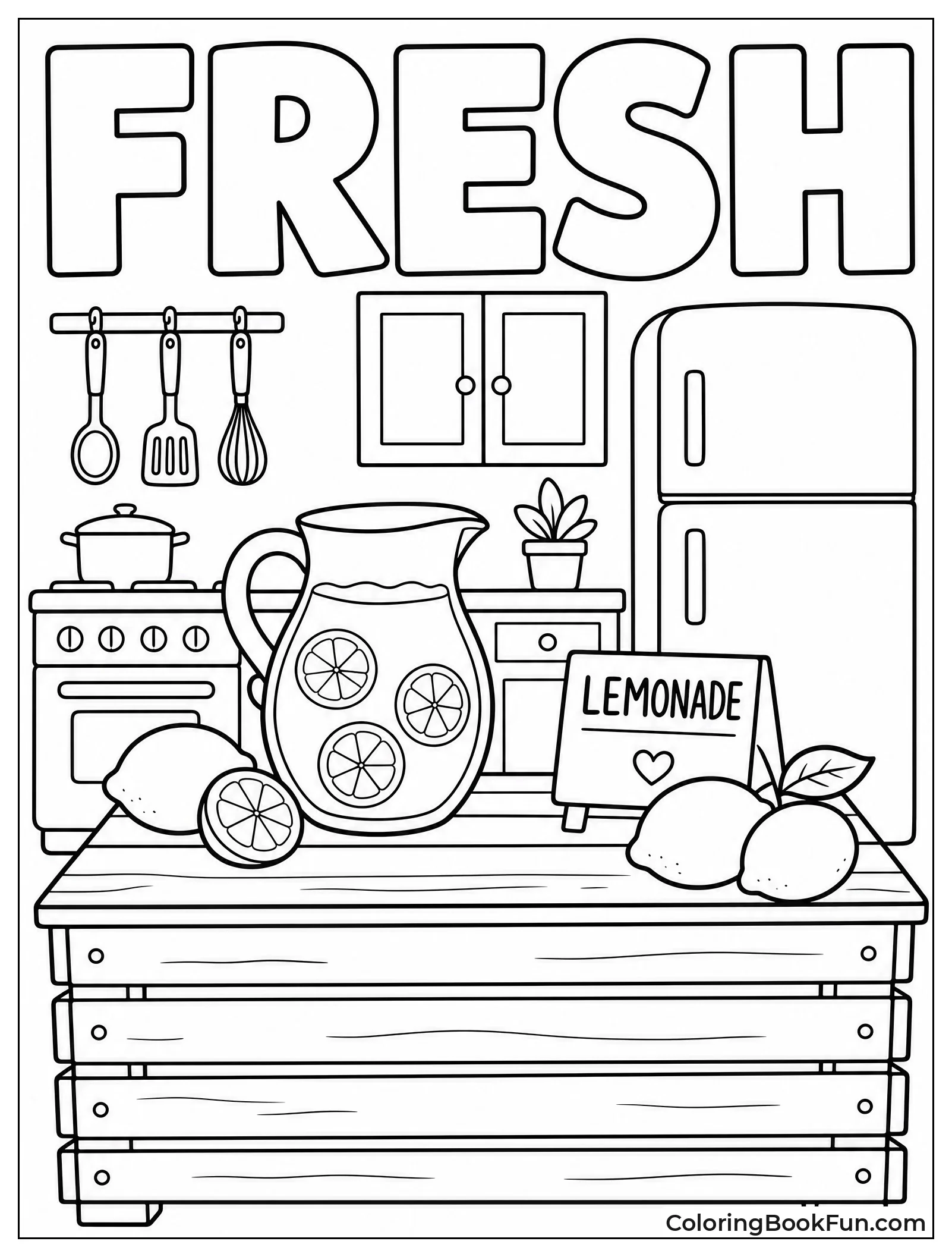 Lemonade Pitcher on Crate