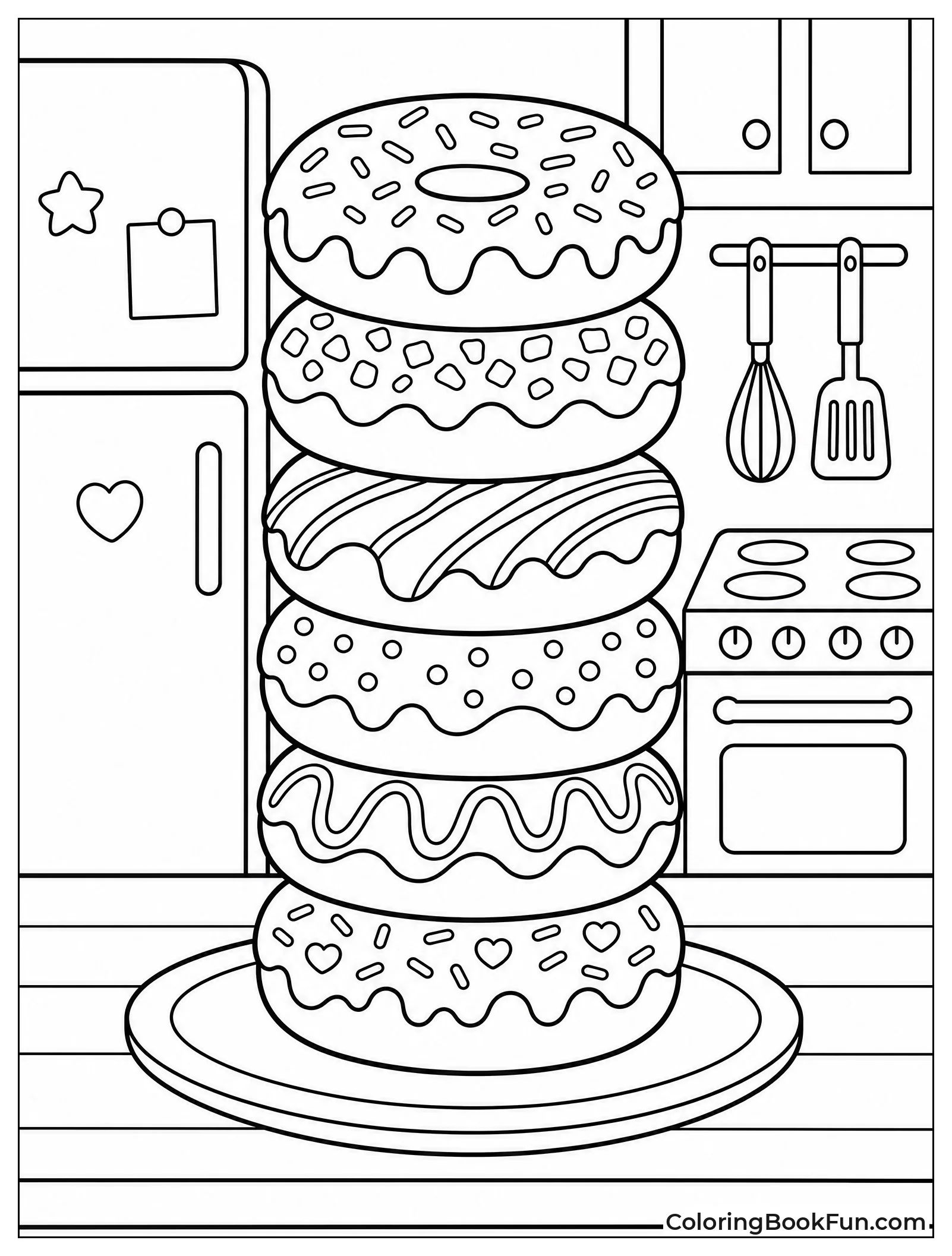 Tower of Glazed Donuts