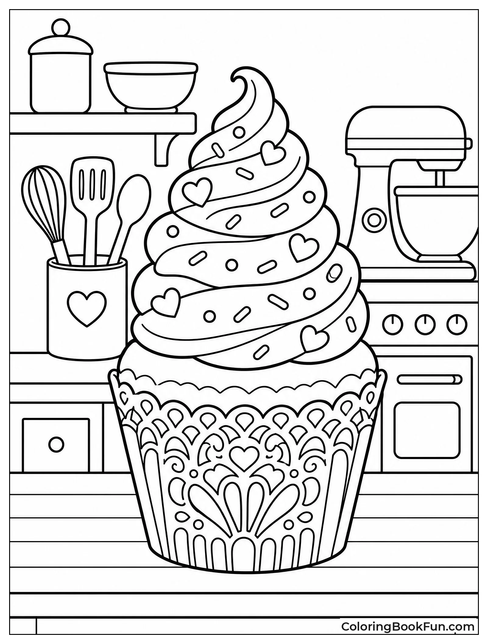 Cupcake with Swirl Frosting