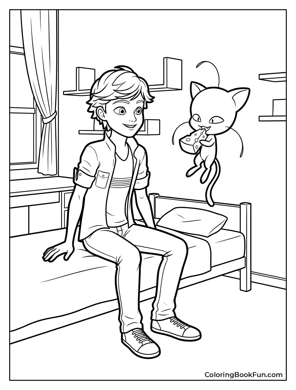 Adrien Smiling At Plagg