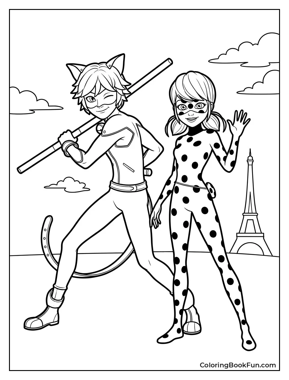 Cat Noir Striking A Playful Pose