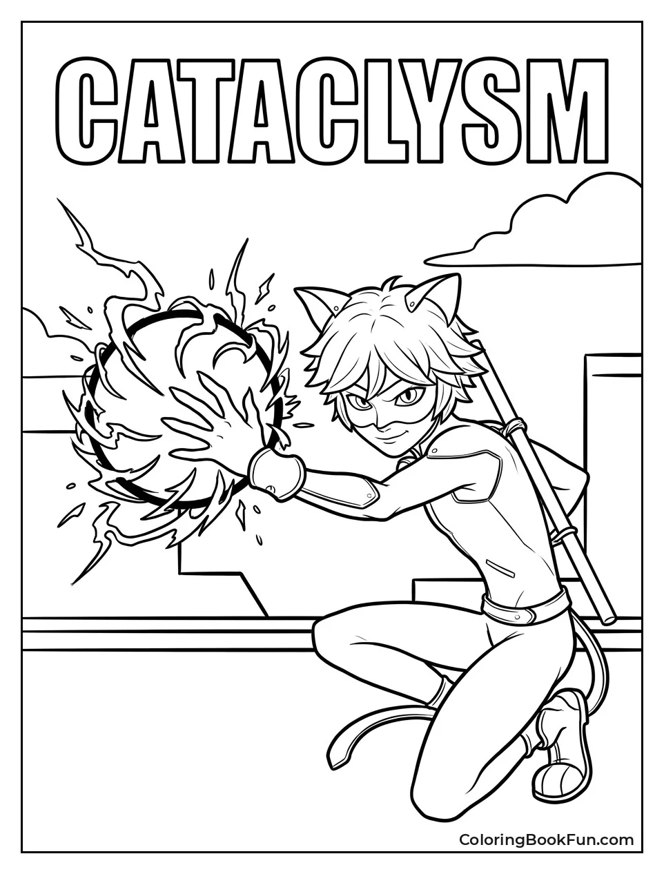 Cat Noir Using Cataclysm Power