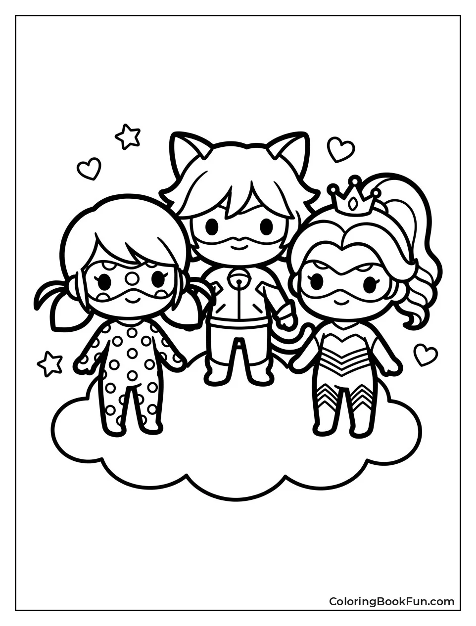 Chibi Ladybug And Friends Grouped