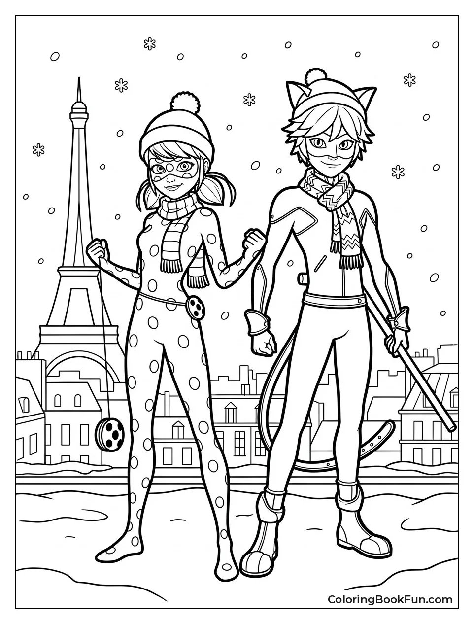 Heroes Protecting Paris In Snow