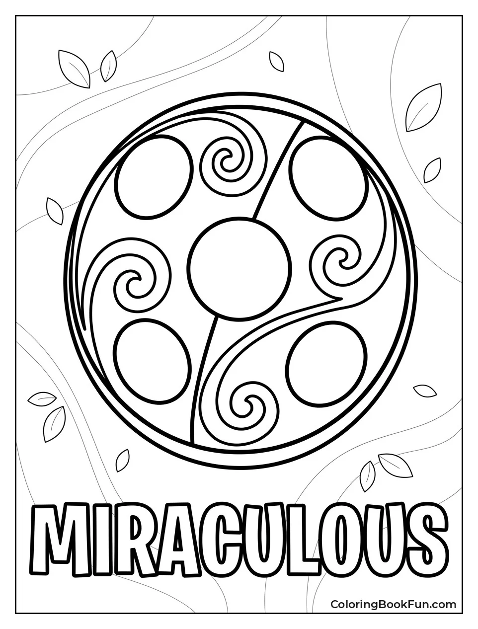 Miraculous Ladybug Symbol With Swirls
