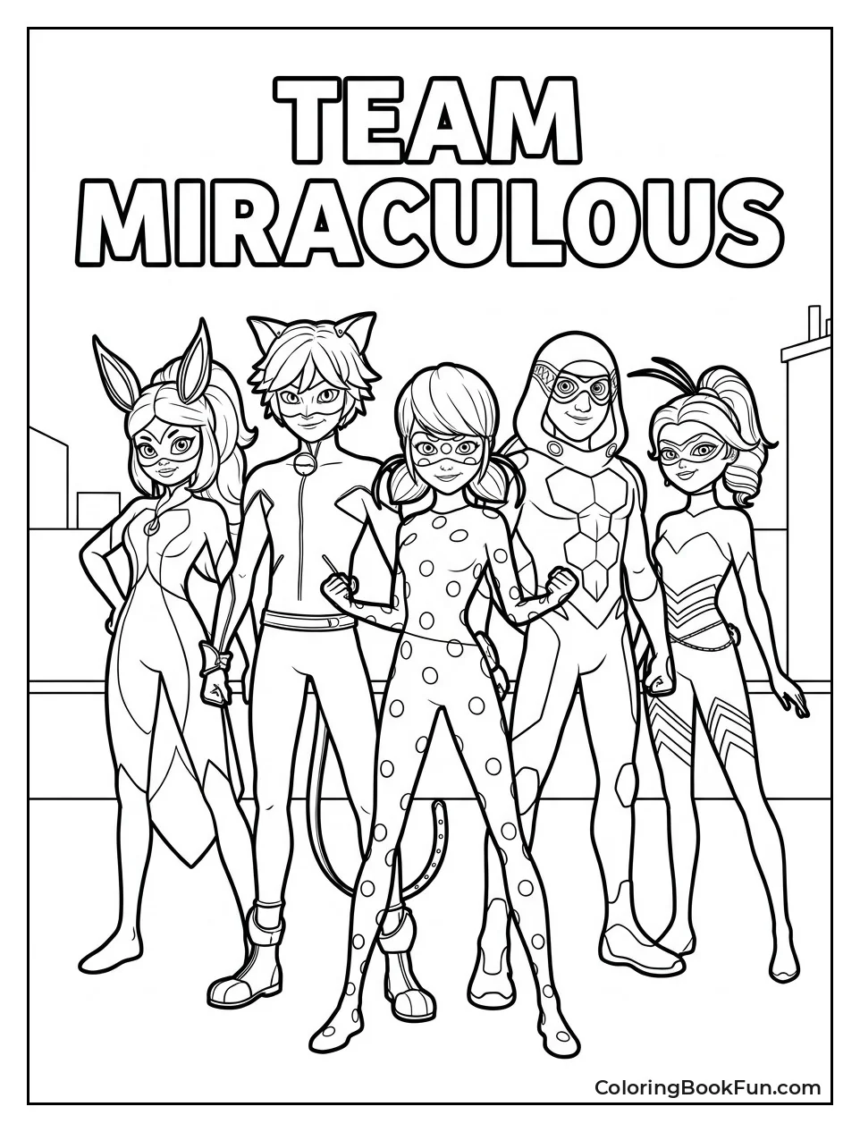 Superhero Team Standing United