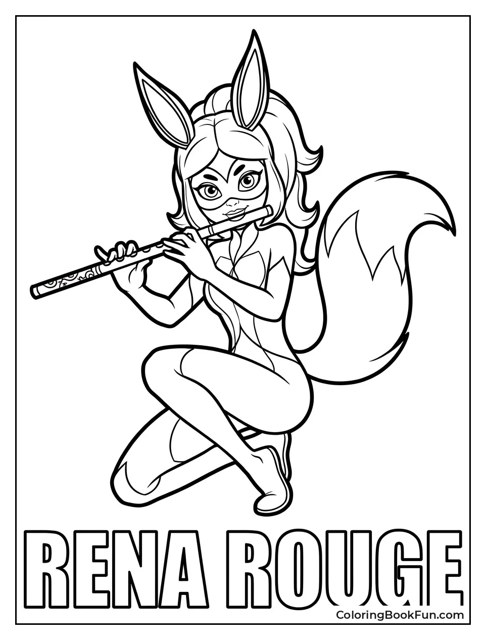 Rena Rouge Playing Her Flute