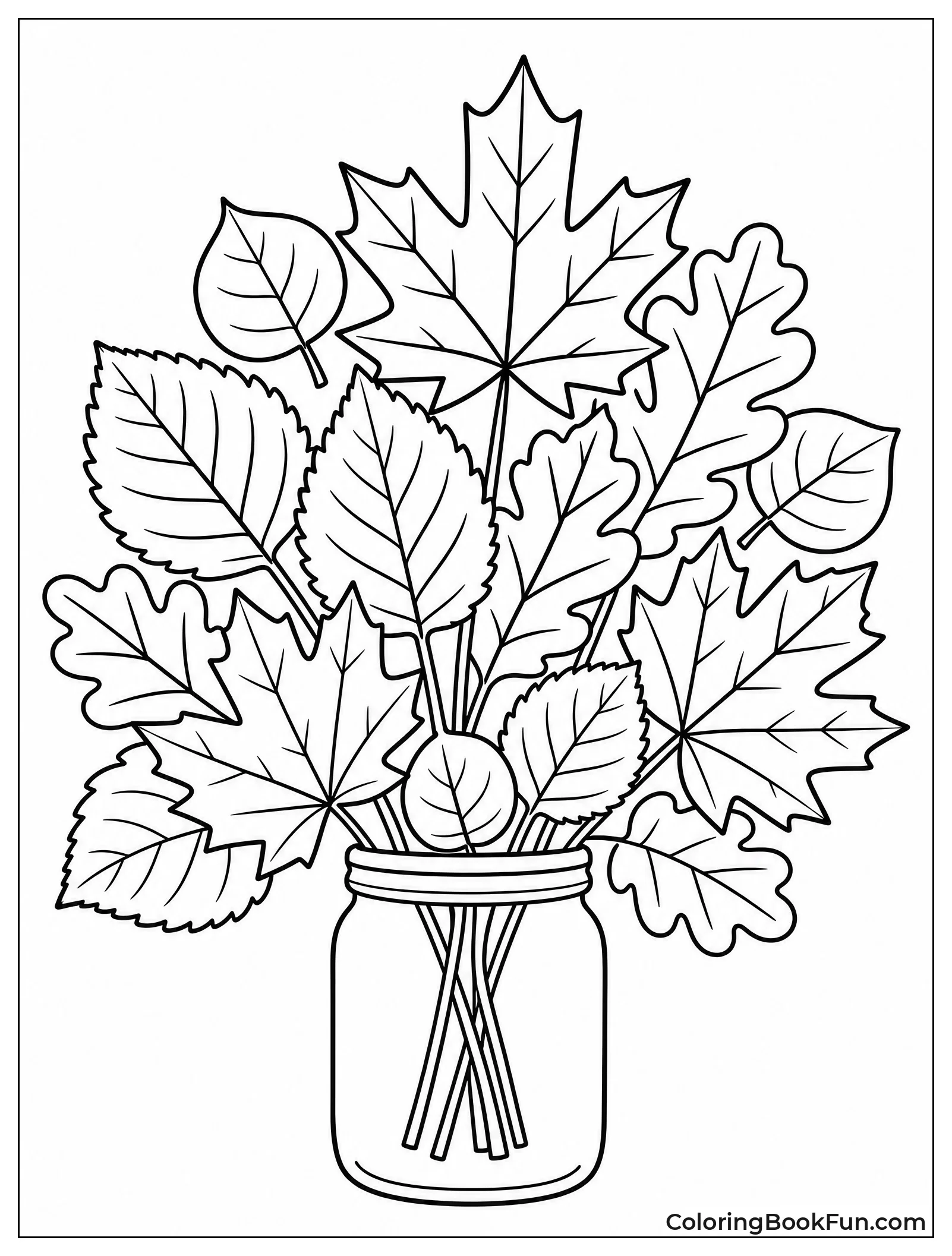 Leaves Sit Pretty in Vase