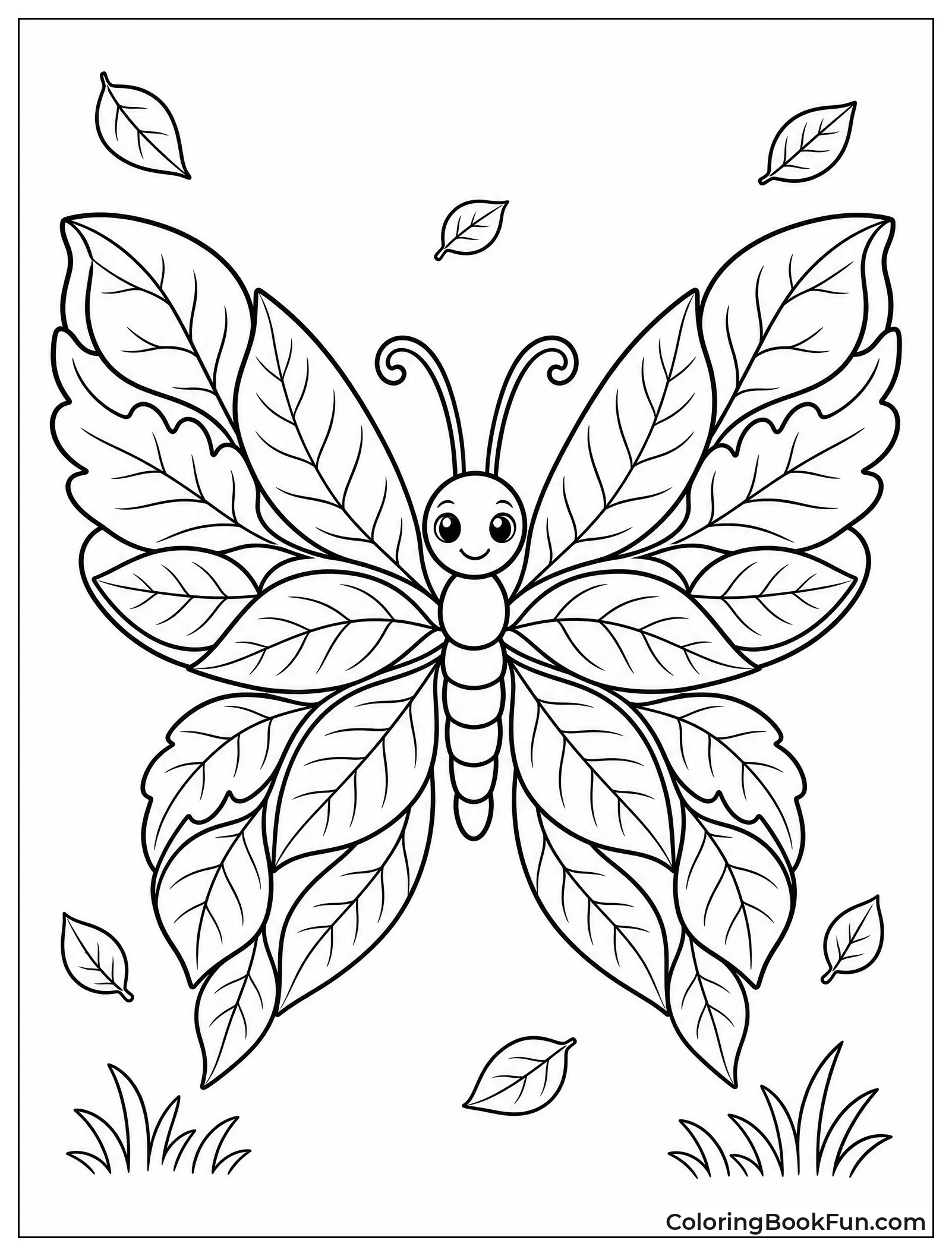 Butterfly Wings Made of Leaves