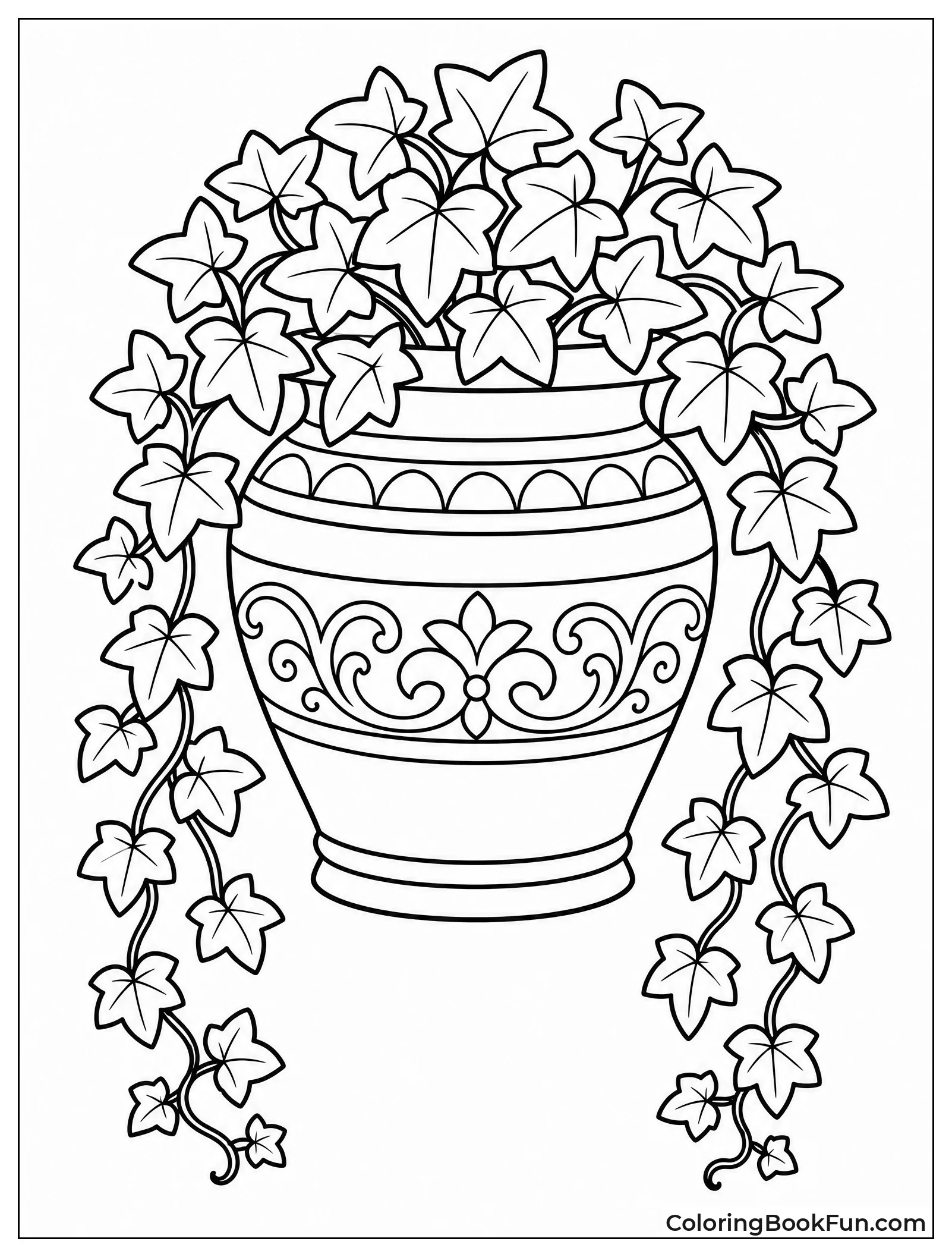 Ivy Trails from Ceramic Pot