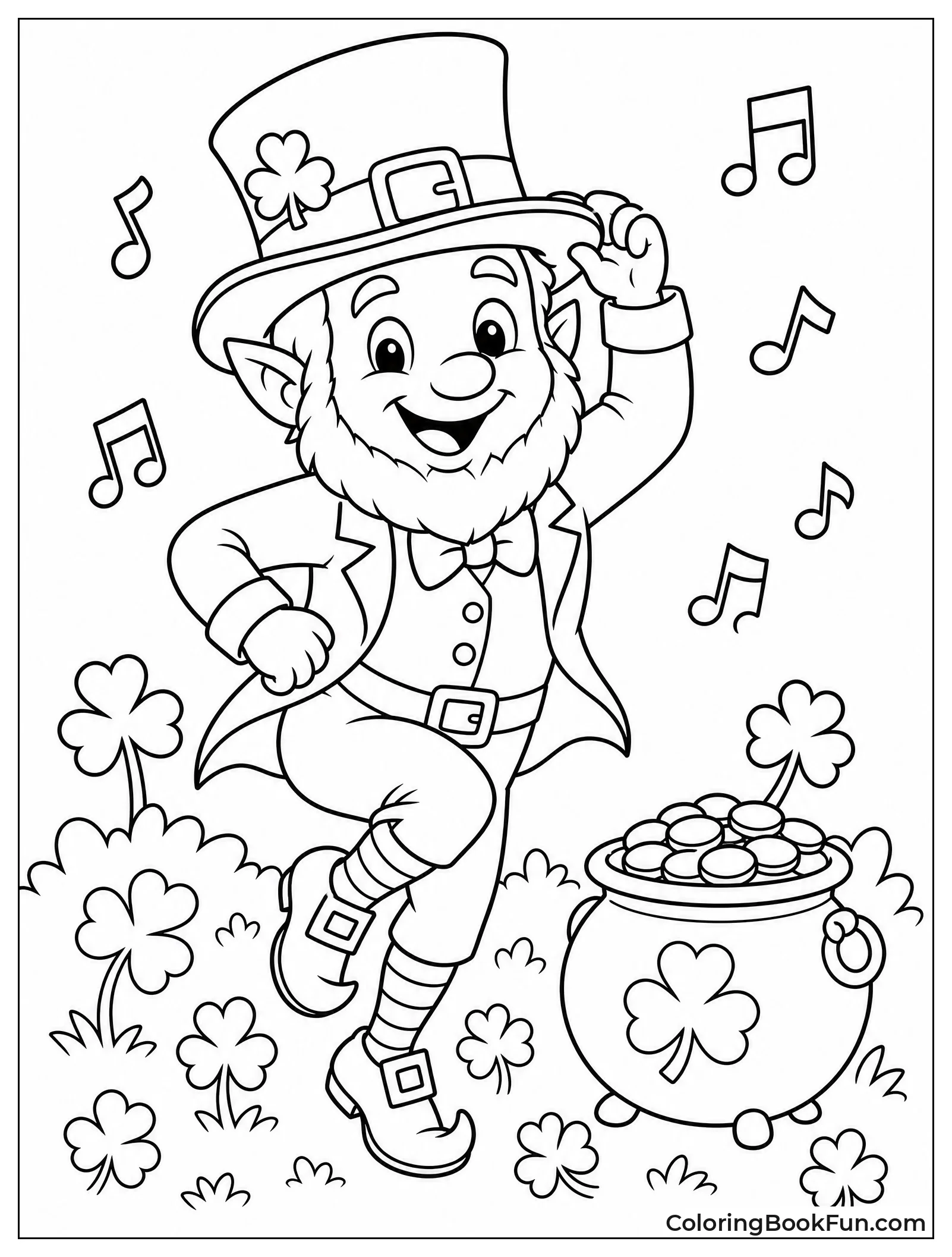Leprechaun Dancing a Lively Jig