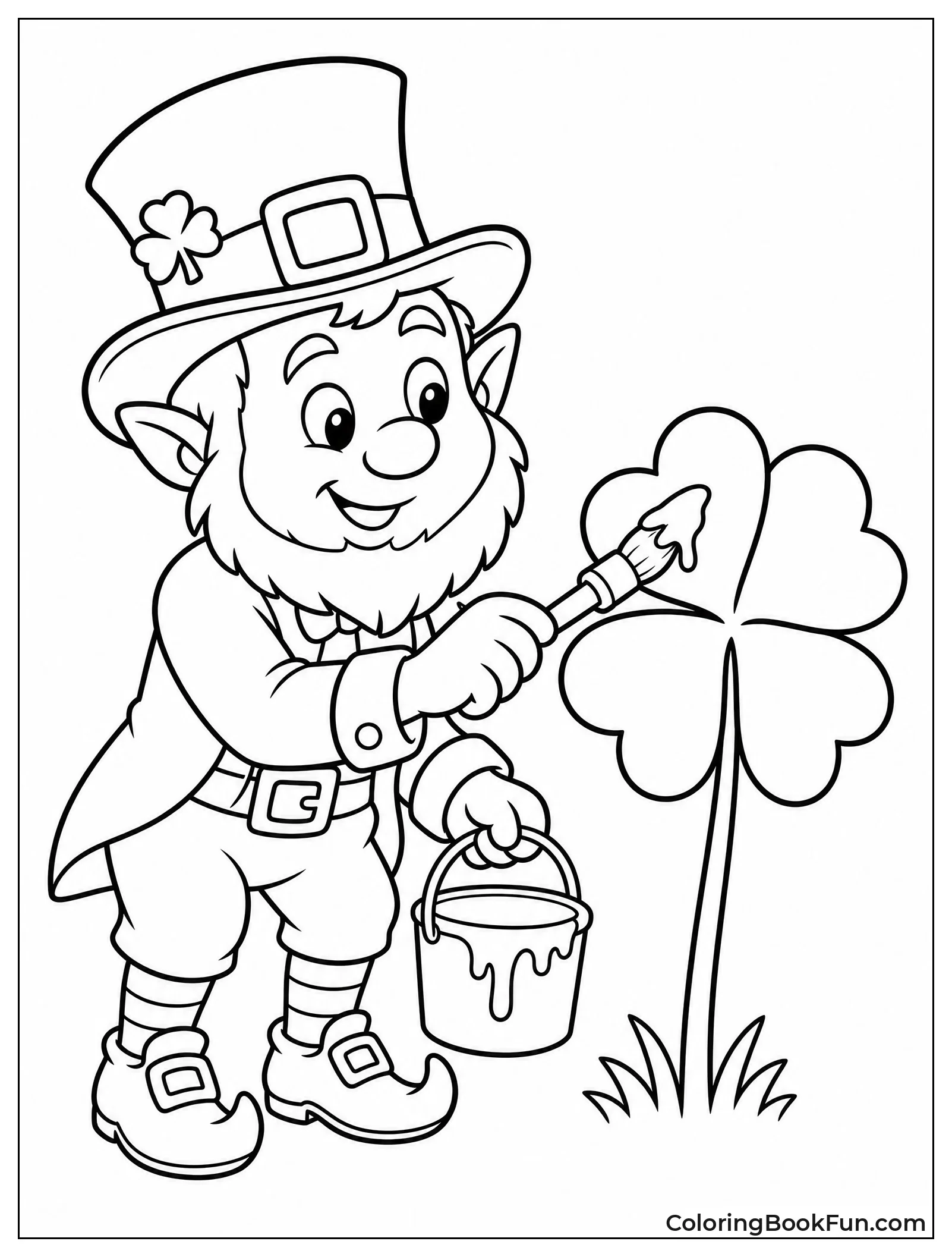 Painting Clovers Green to Make Them Lucky