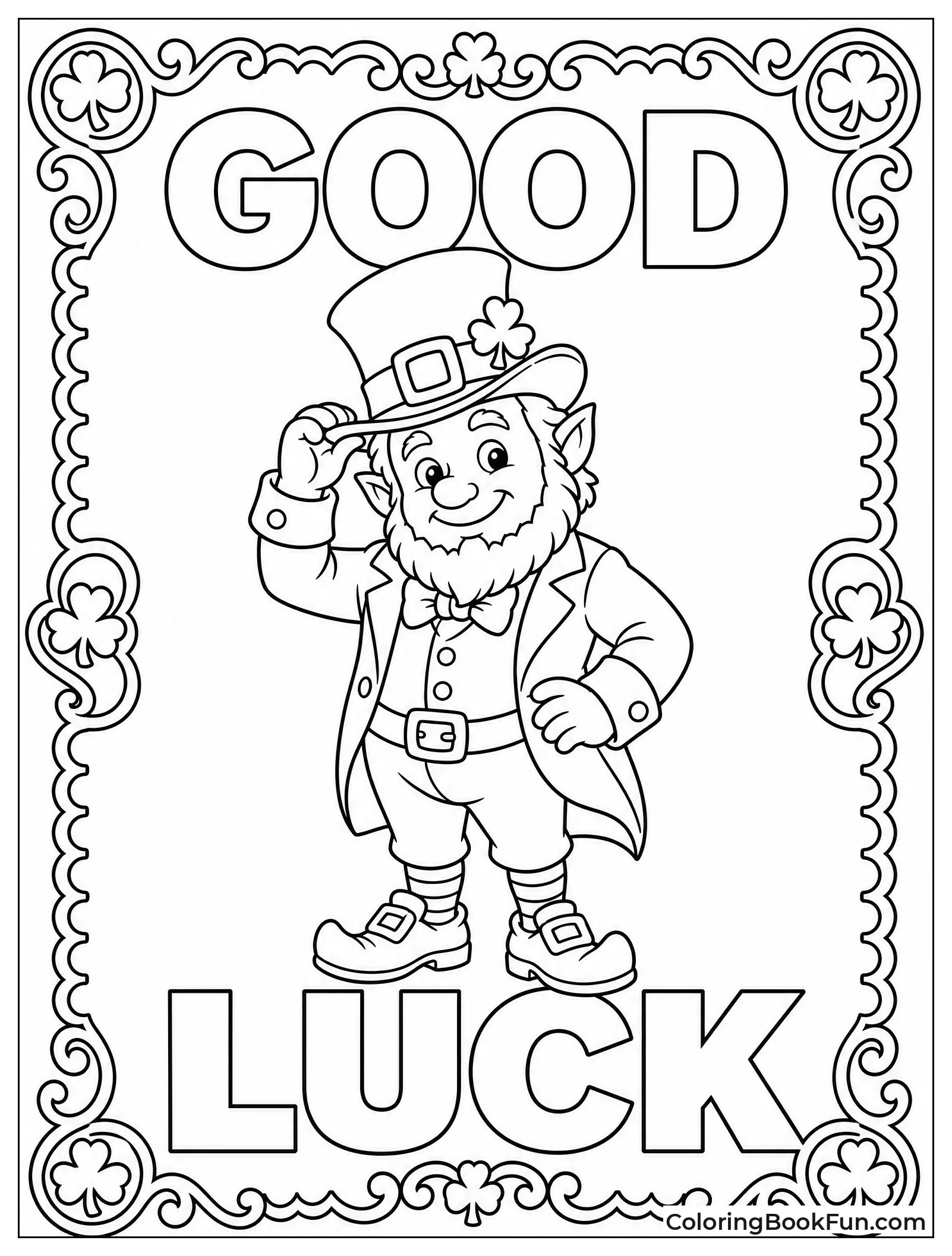 Victorian Leprechaun Tipping His Hat