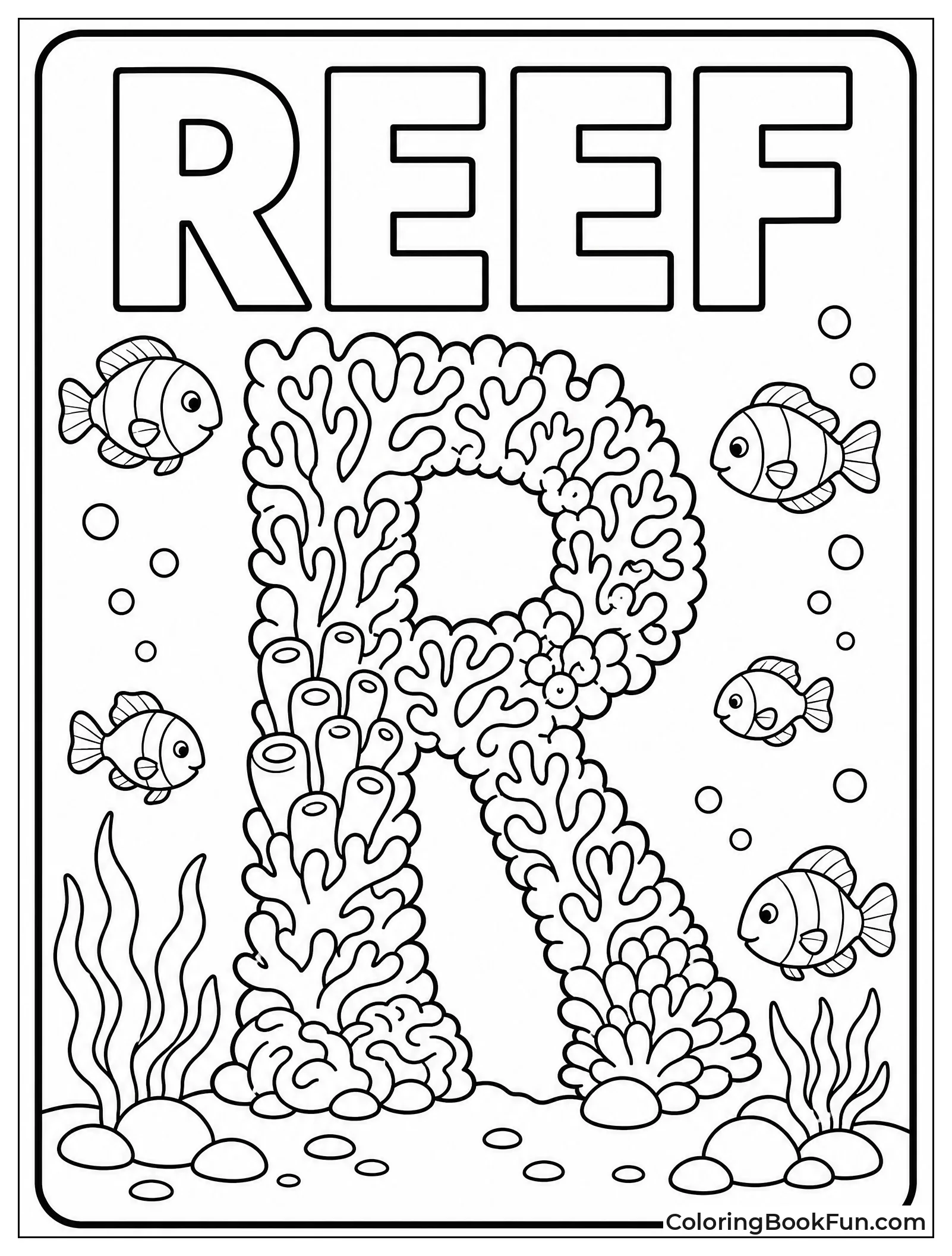 Coral Reef Shaped Like Letter R