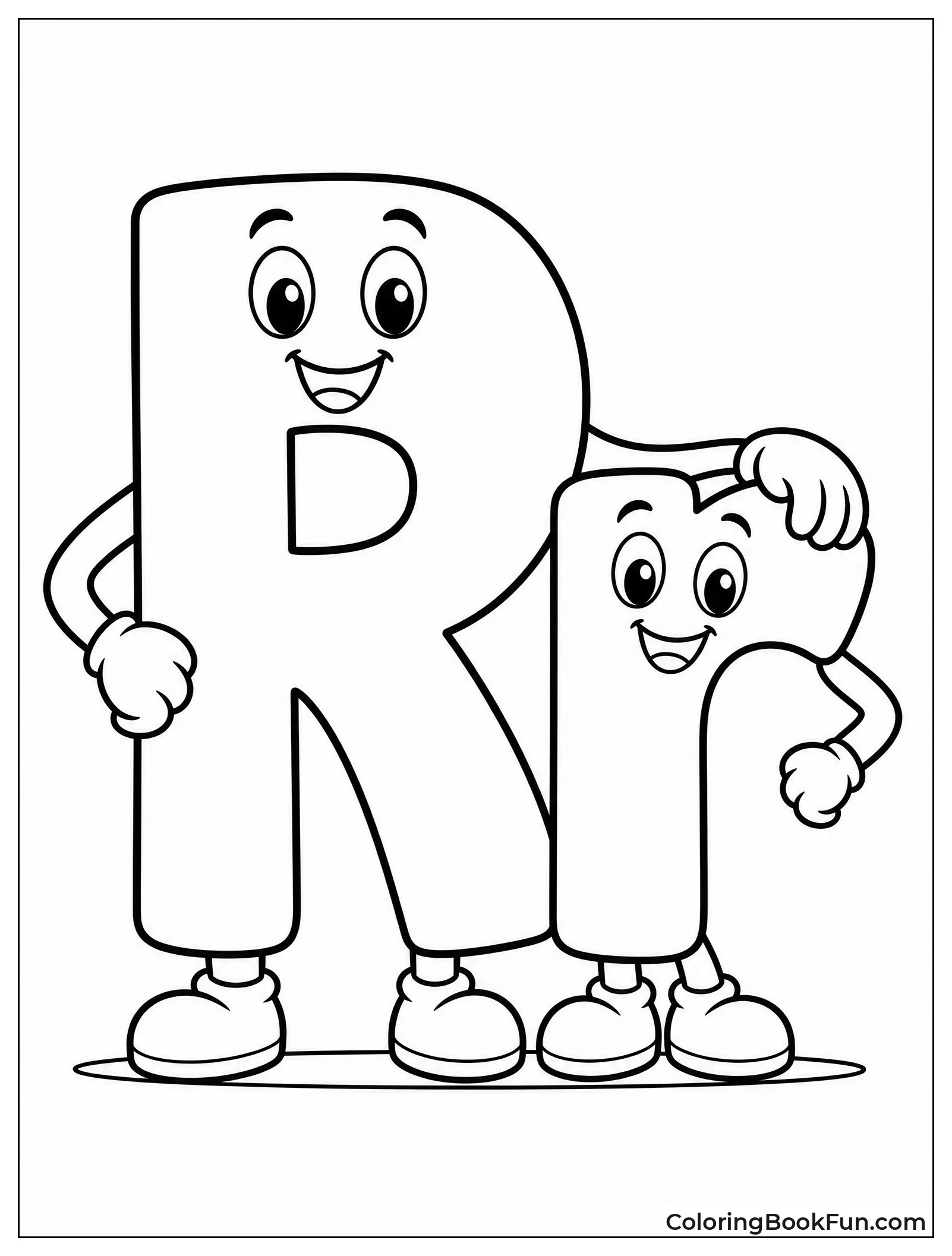Uppercase and Lowercase R as Friends