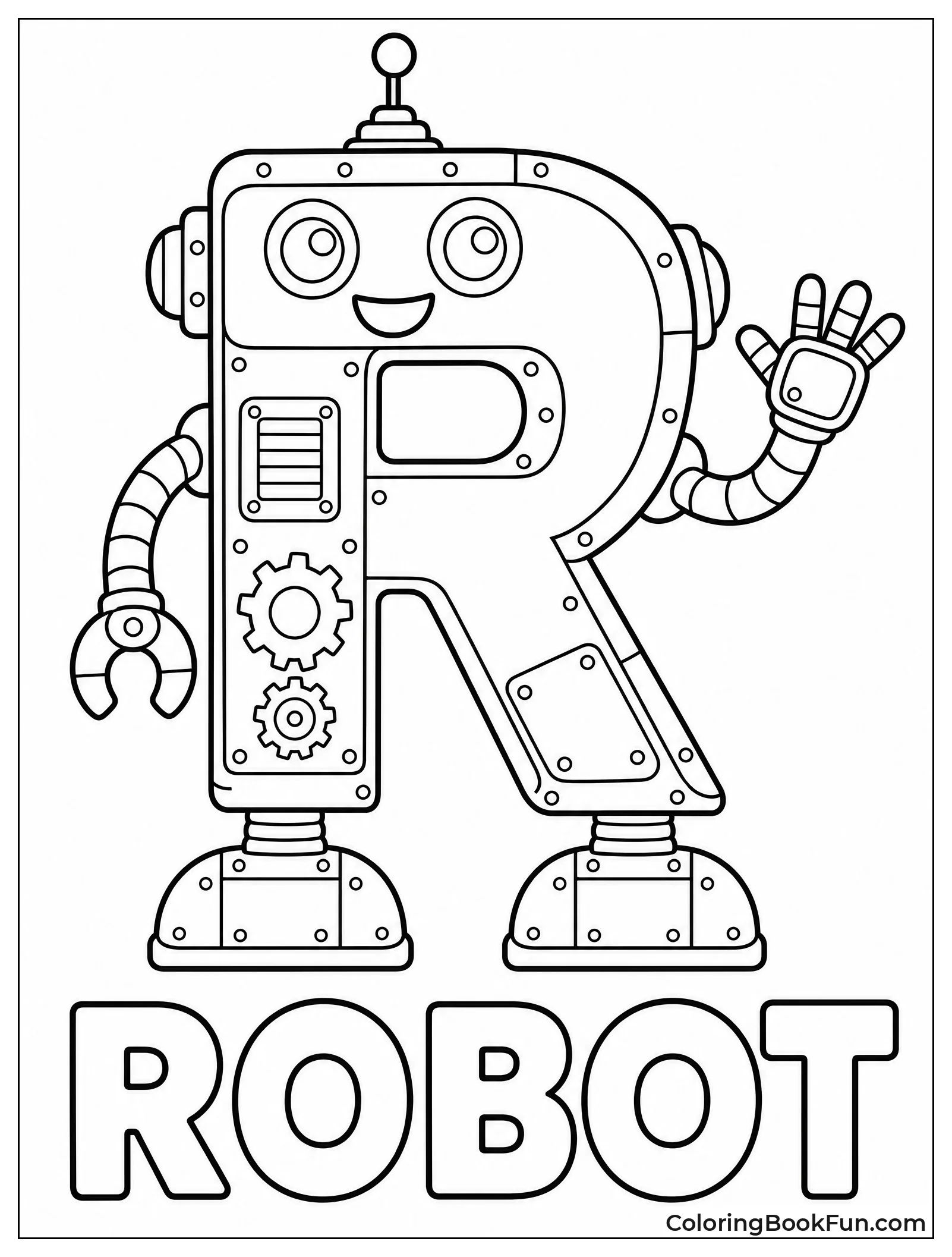 Robot Shaped Like the Letter R