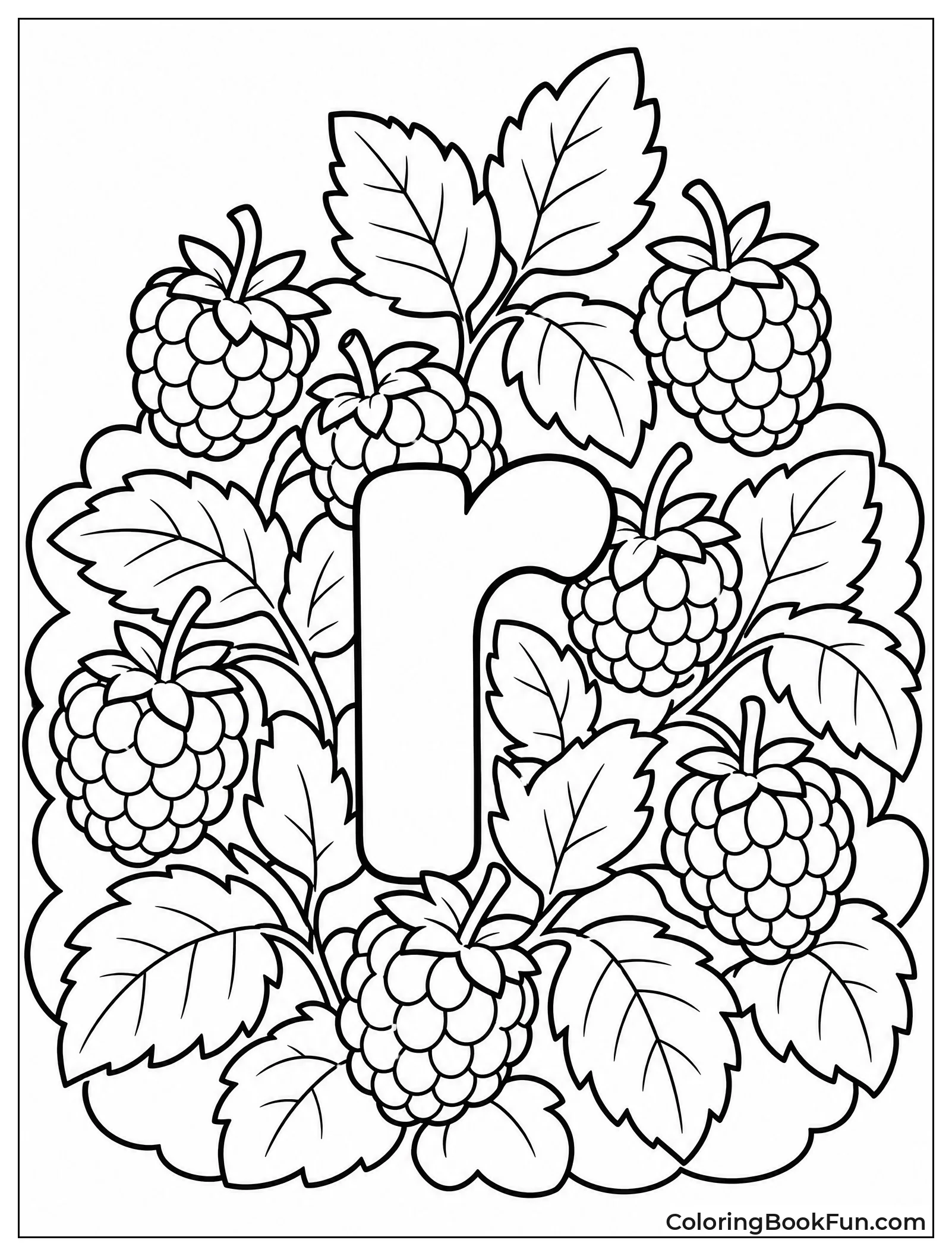 Lowercase r in a Raspberry Bush