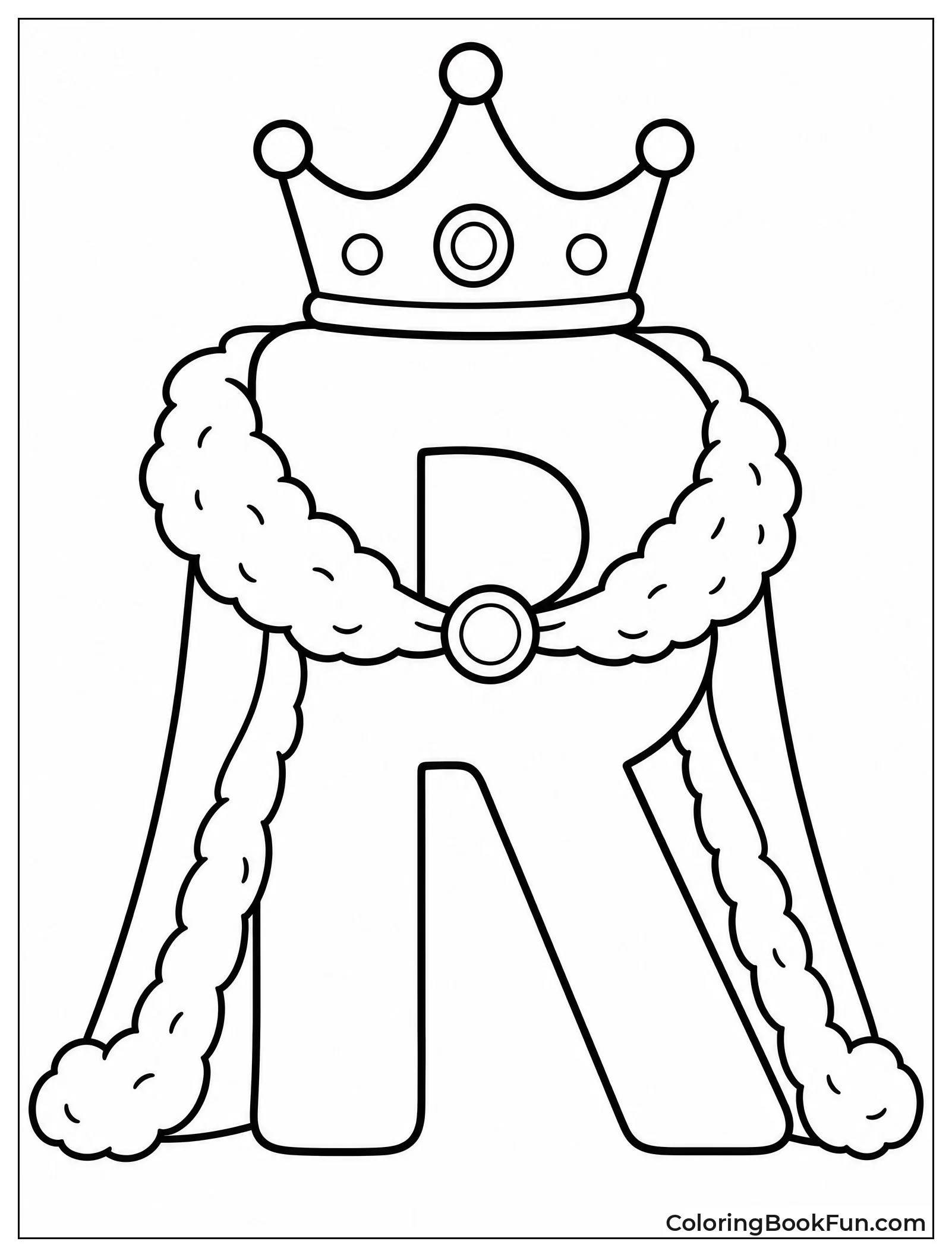 Royal Letter R Wearing a Crown