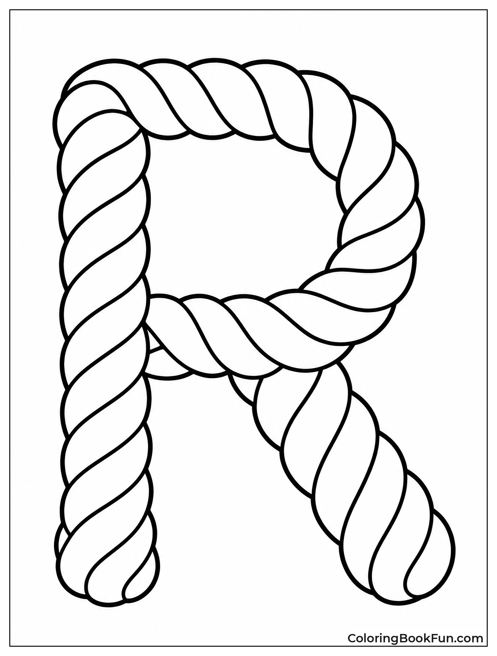 Rope Twisted into the Letter R