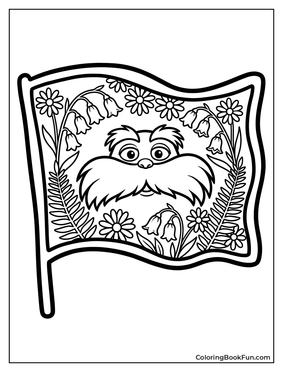 Lorax Face on Flag