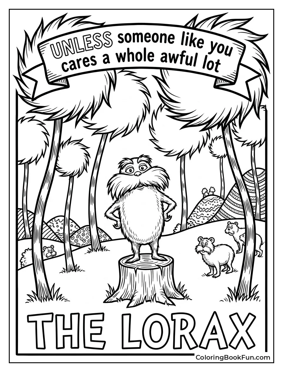 Lorax Using Leaf Umbrella