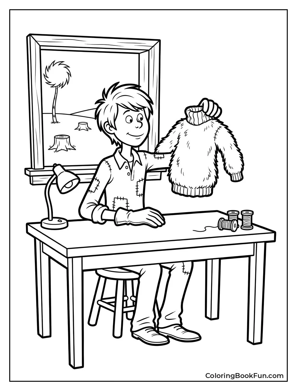 Once-ler Sitting at Desk
