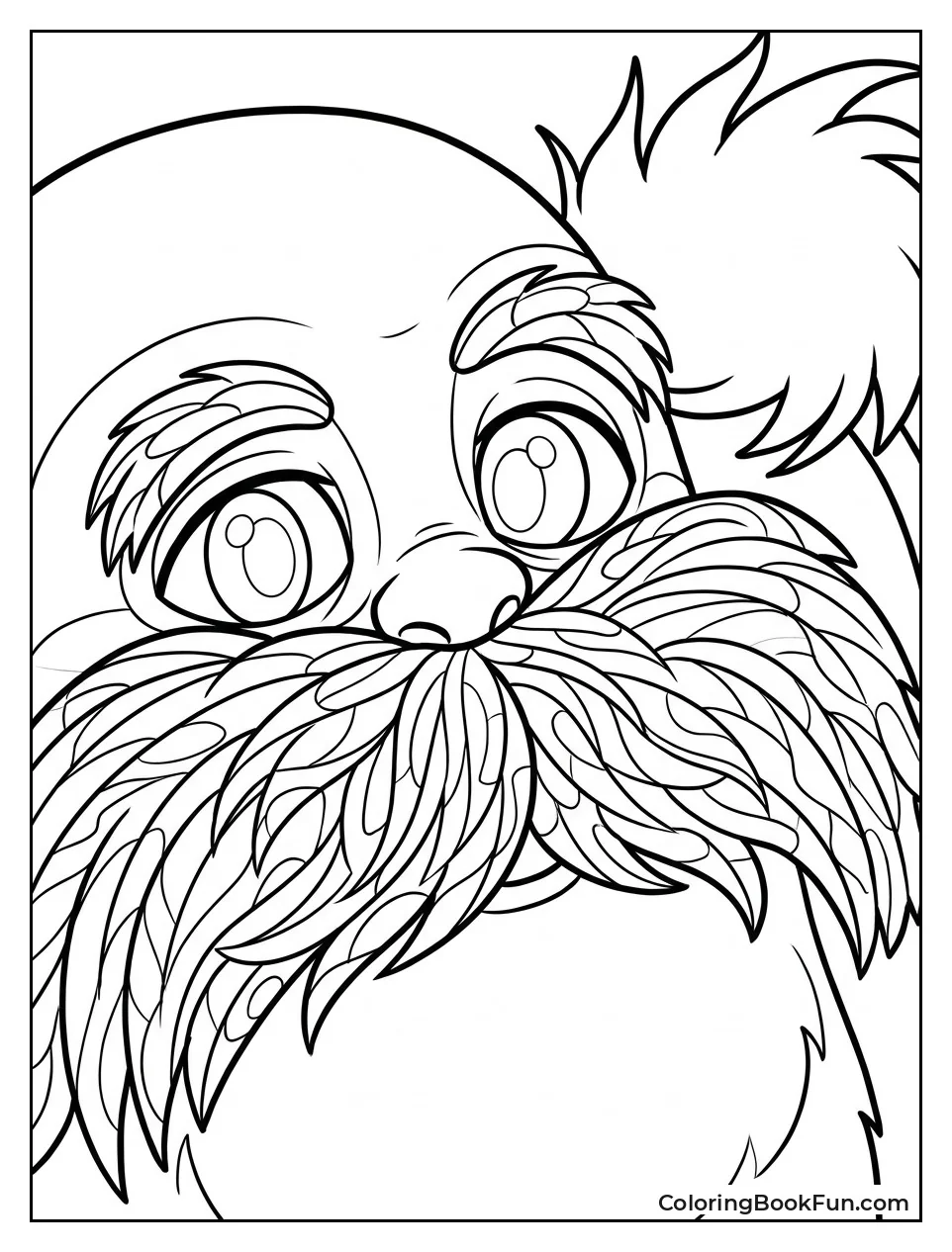 Close-up of Lorax Mustache