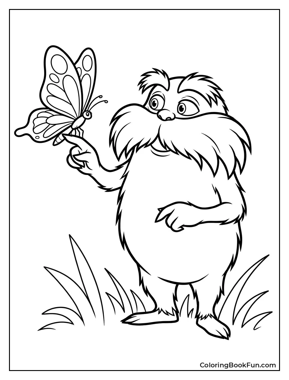 Lorax Holding a Butterfly