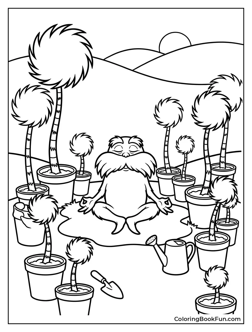 Lorax Meditating in Garden