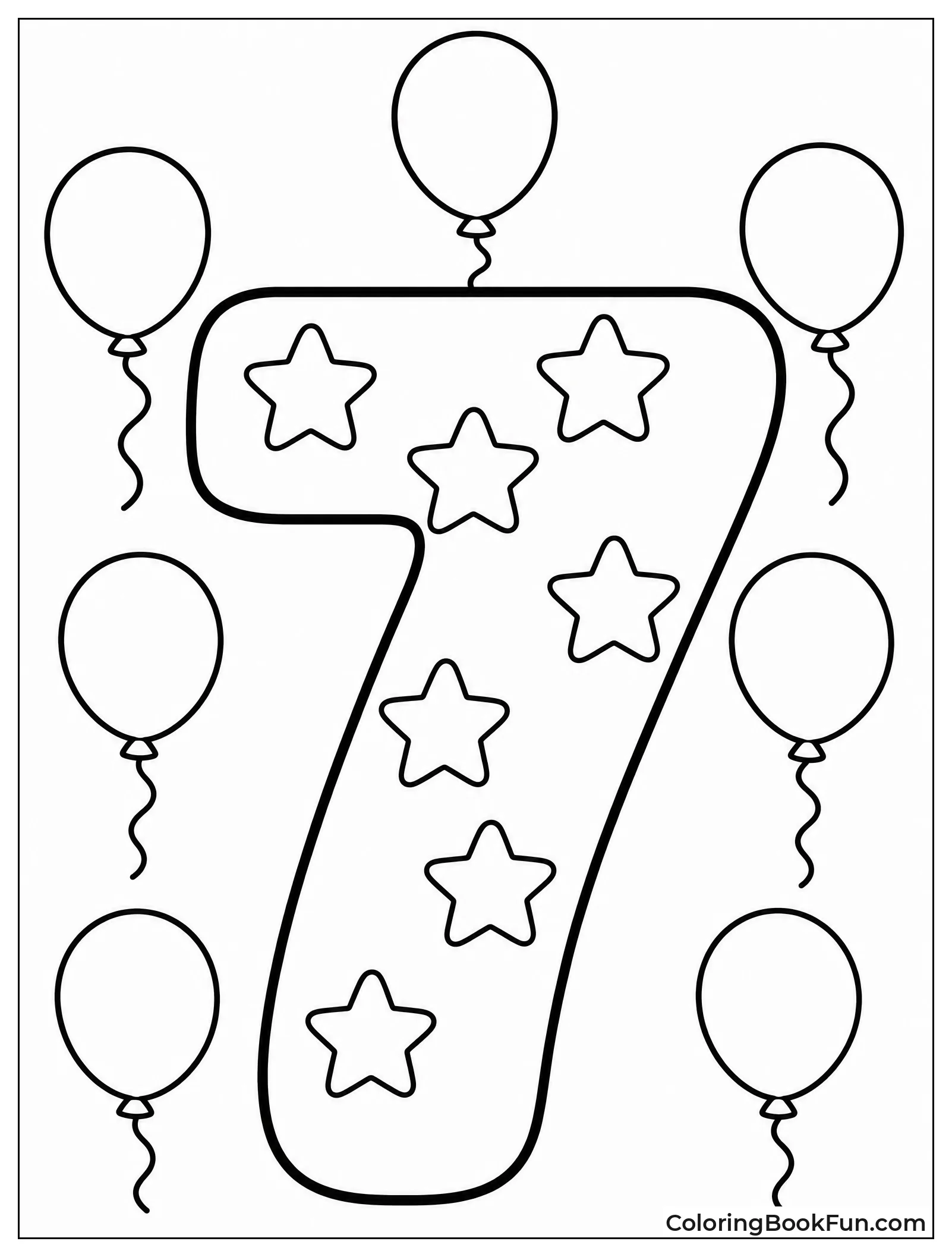 Bubbly Number Seven with Stars