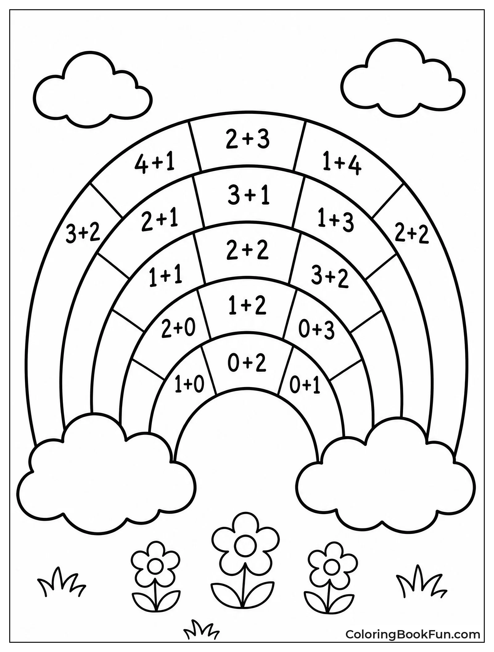 Rainbow Colored by Addition Sums