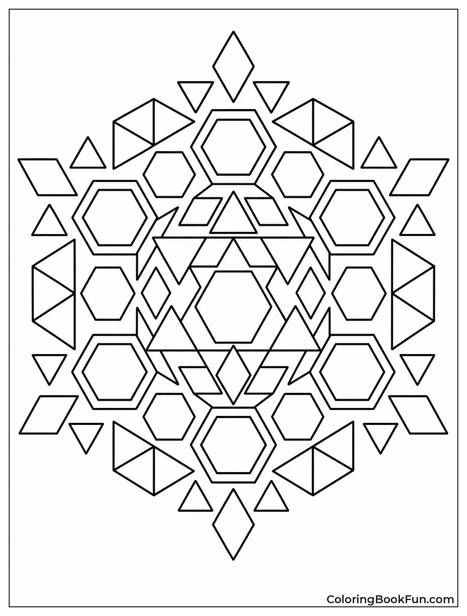 Symmetrical Shape Mandala Design