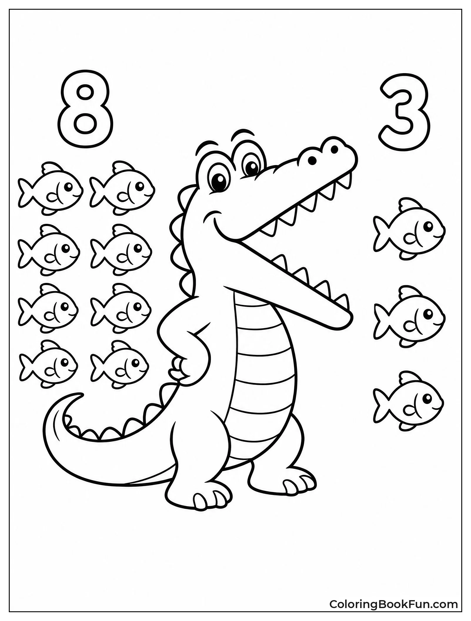 Alligator Choosing More Fish