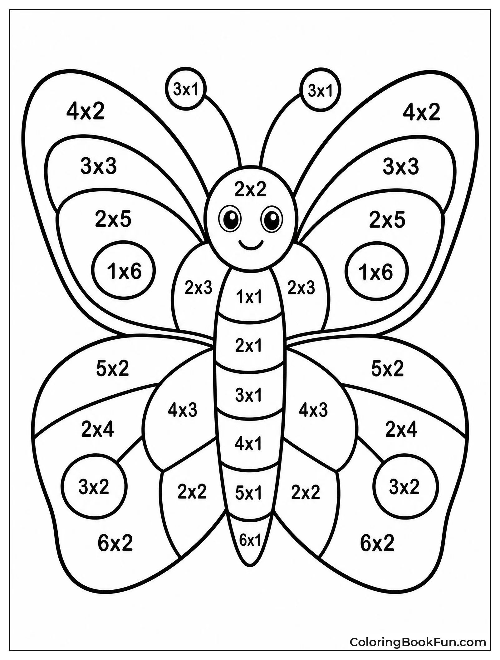 Butterfly Mosaic with Multiplication