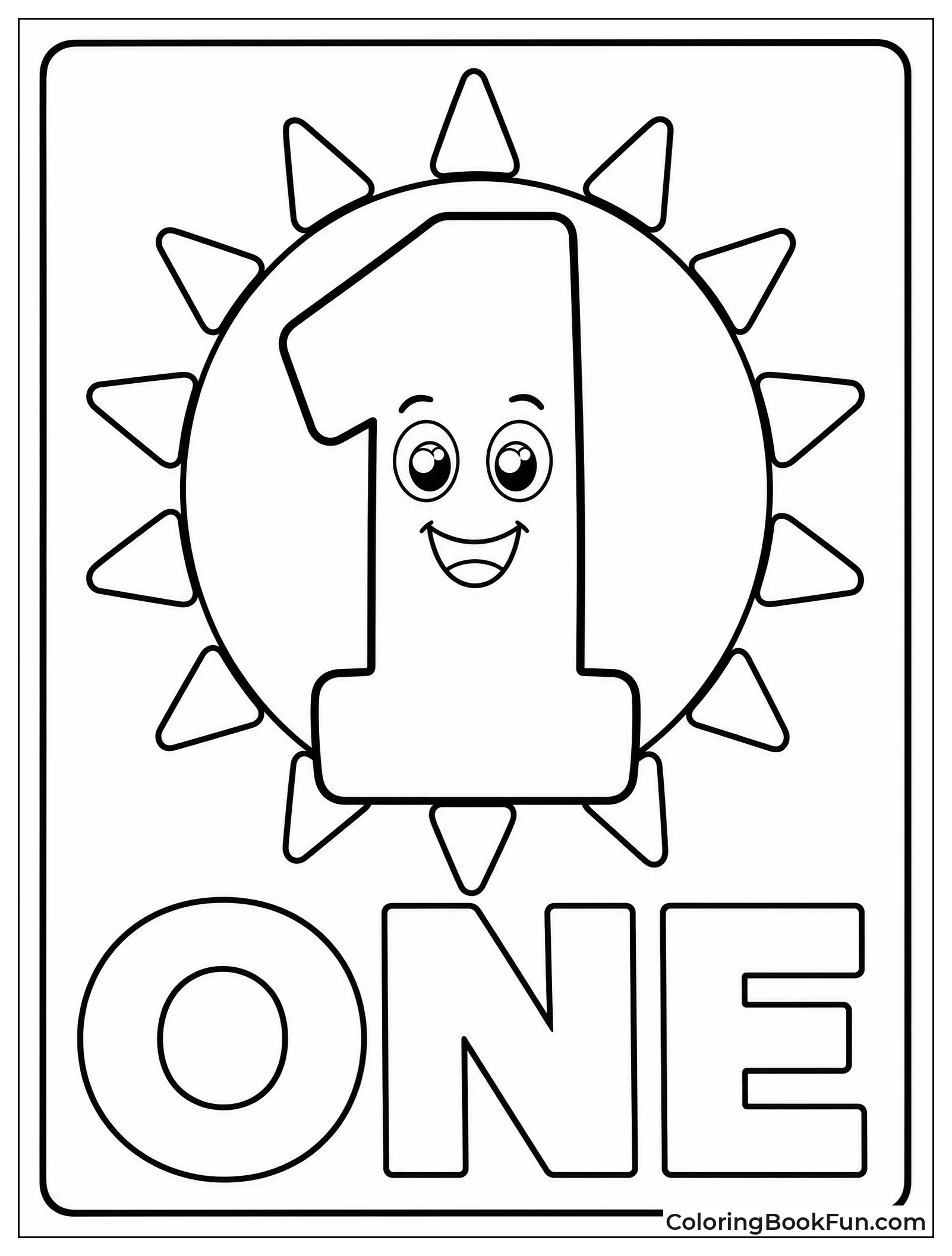 Sun Shaped Like Number One