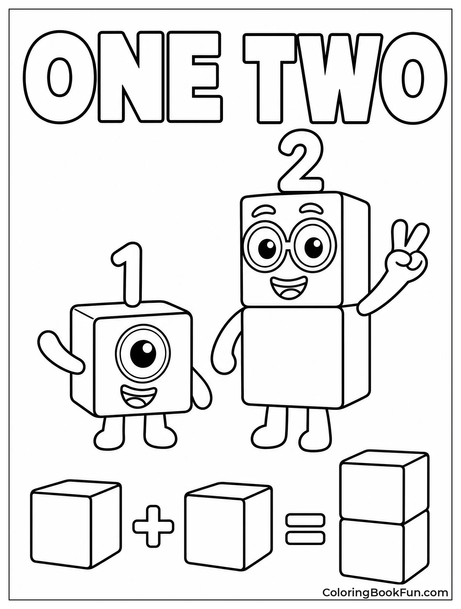 Numberblocks Stacking Cubes Together