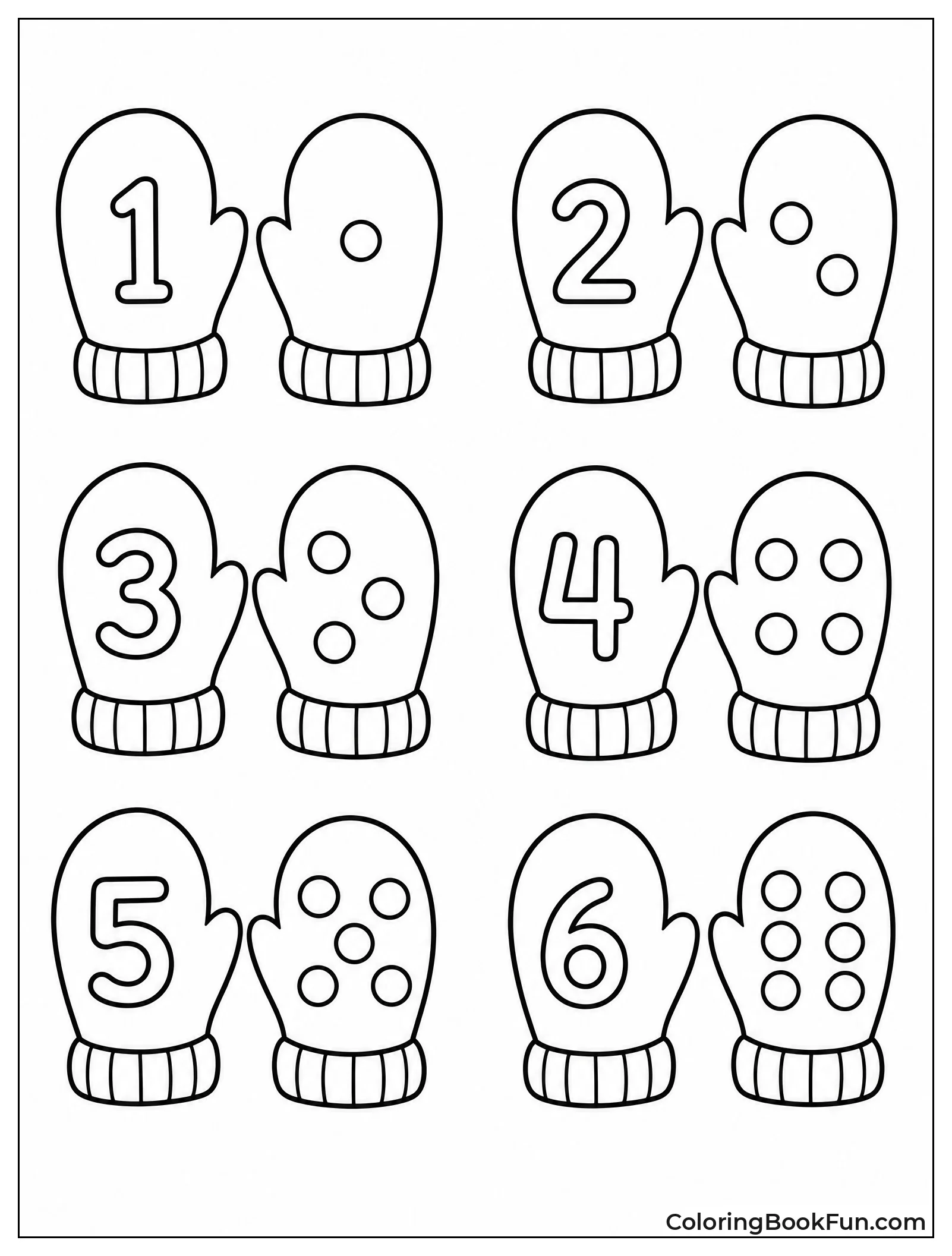 Matching Mittens with Numbers