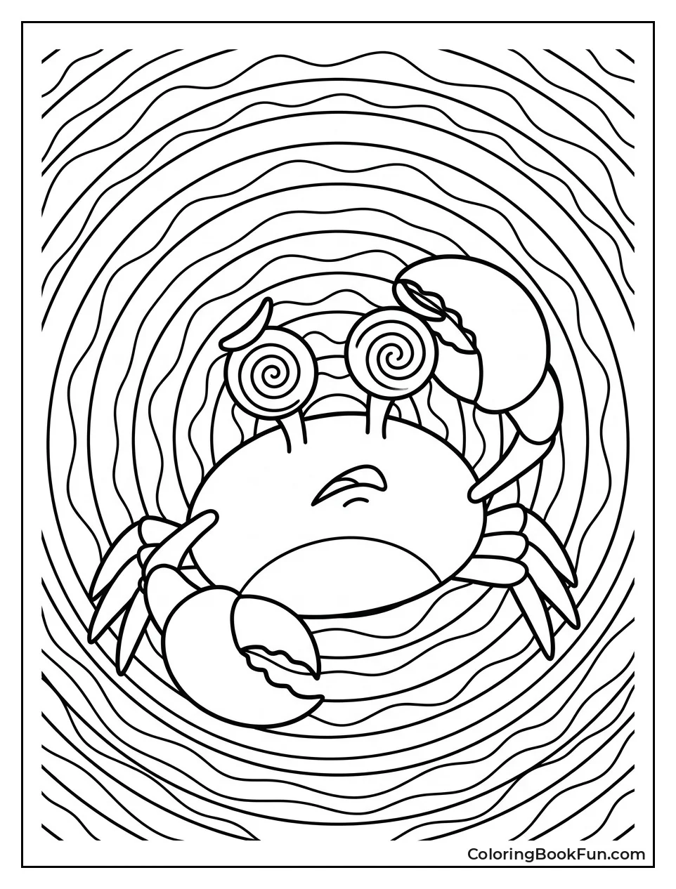 Confused Crab with Swirly Eyes