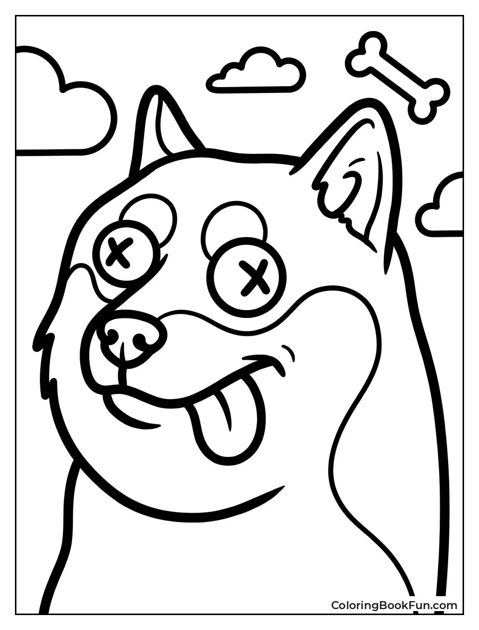 Derpy Doge with Tongue Out