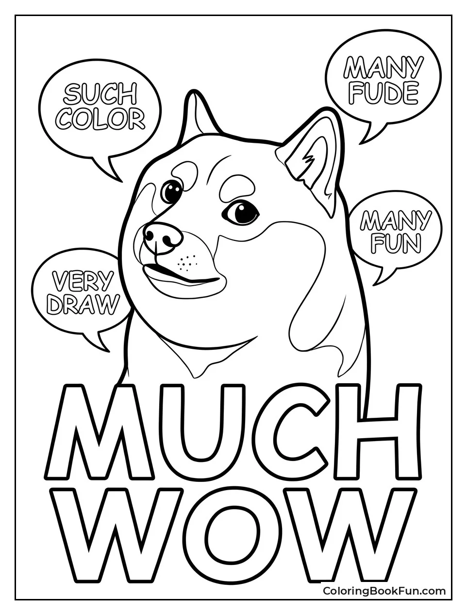 Doge with Wide Eyes