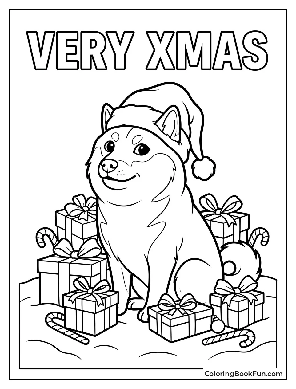 Doge with Santa Hat