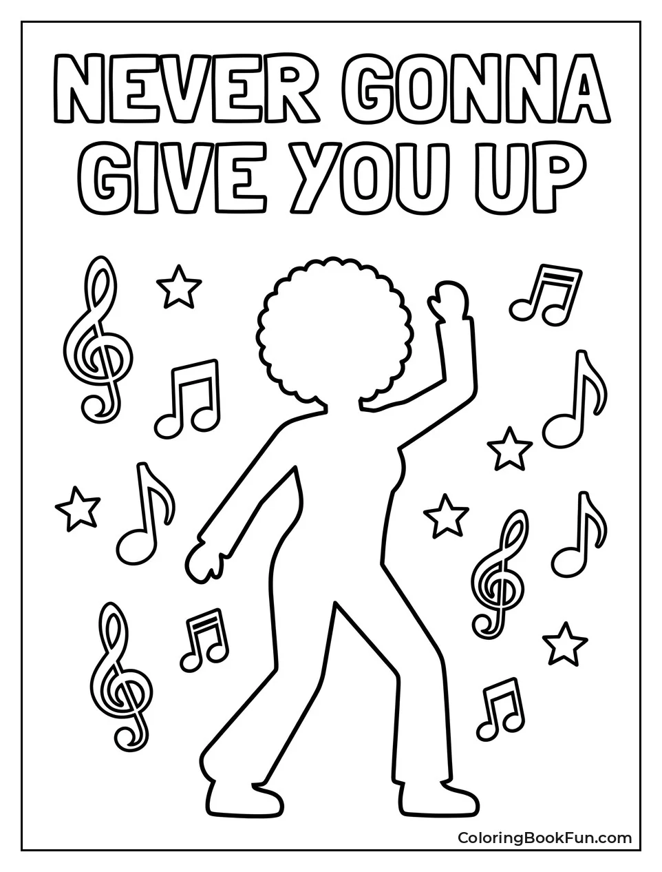 Singer Dancing with Notes