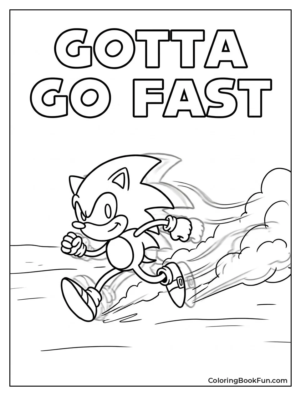 Blue Hedgehog Running Fast