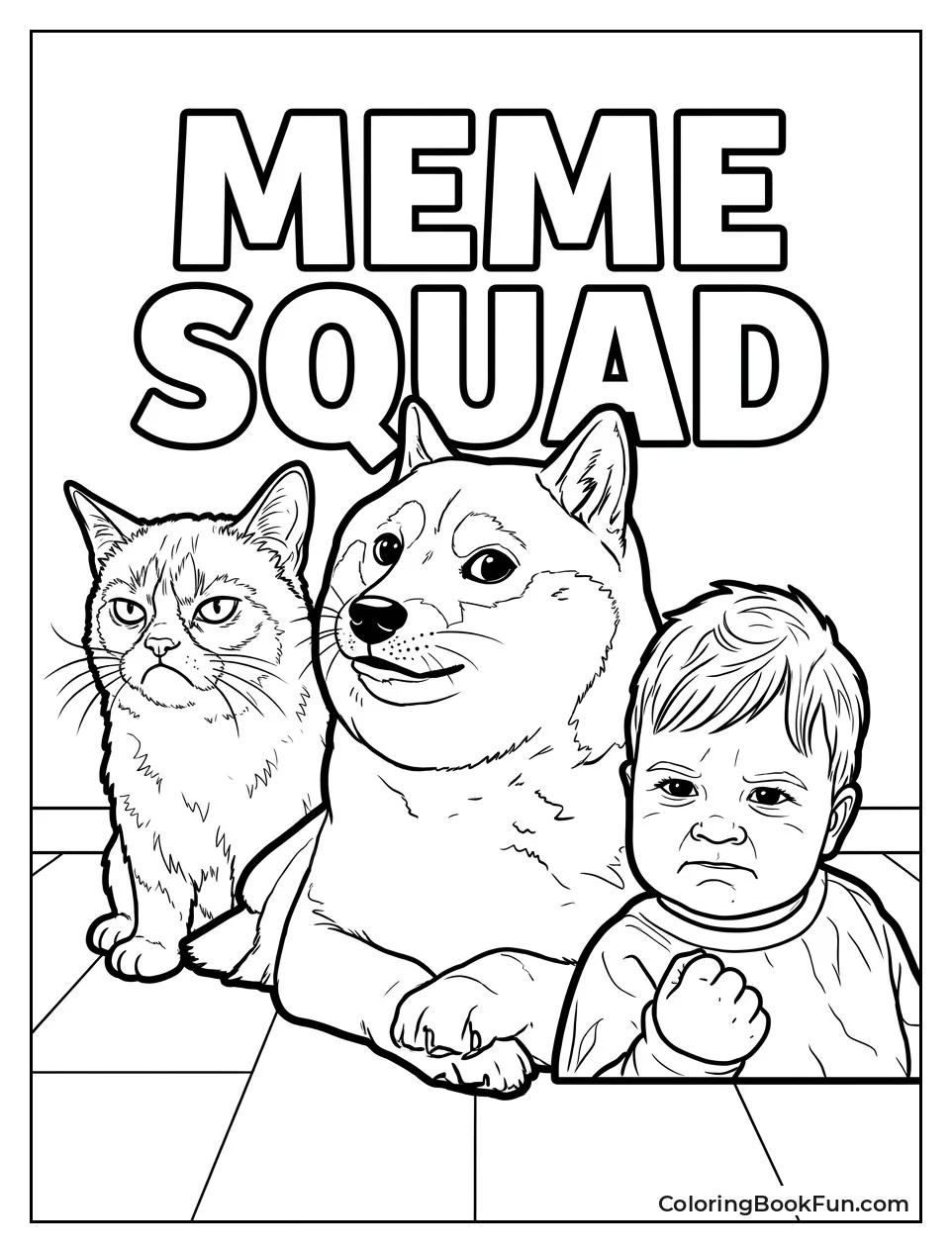 Meme Characters Posing Together